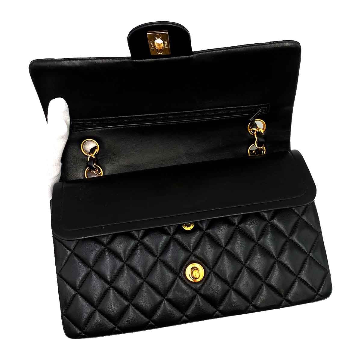 Chanel Chanel Vintage Classic Flap Medium Black Lambskin GHW #5 90227586