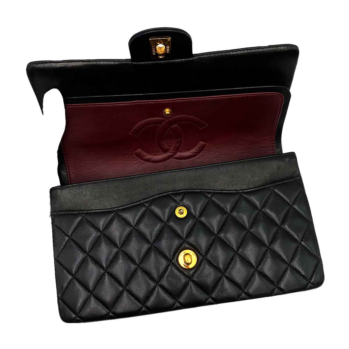 Chanel Chanel Vintage Classic Flap Medium Black Lambskin GHW #5 90227586