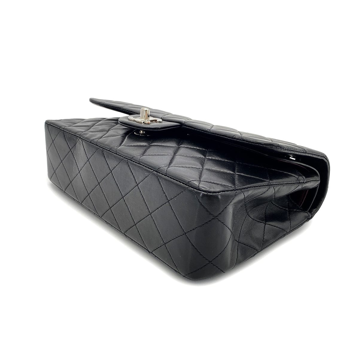 CHANEL CHANEL VINTAGE CLASSIC FLAP MEDIUM CHAIN SHOULDER BAG BLACK LAMB SKIN 90268898