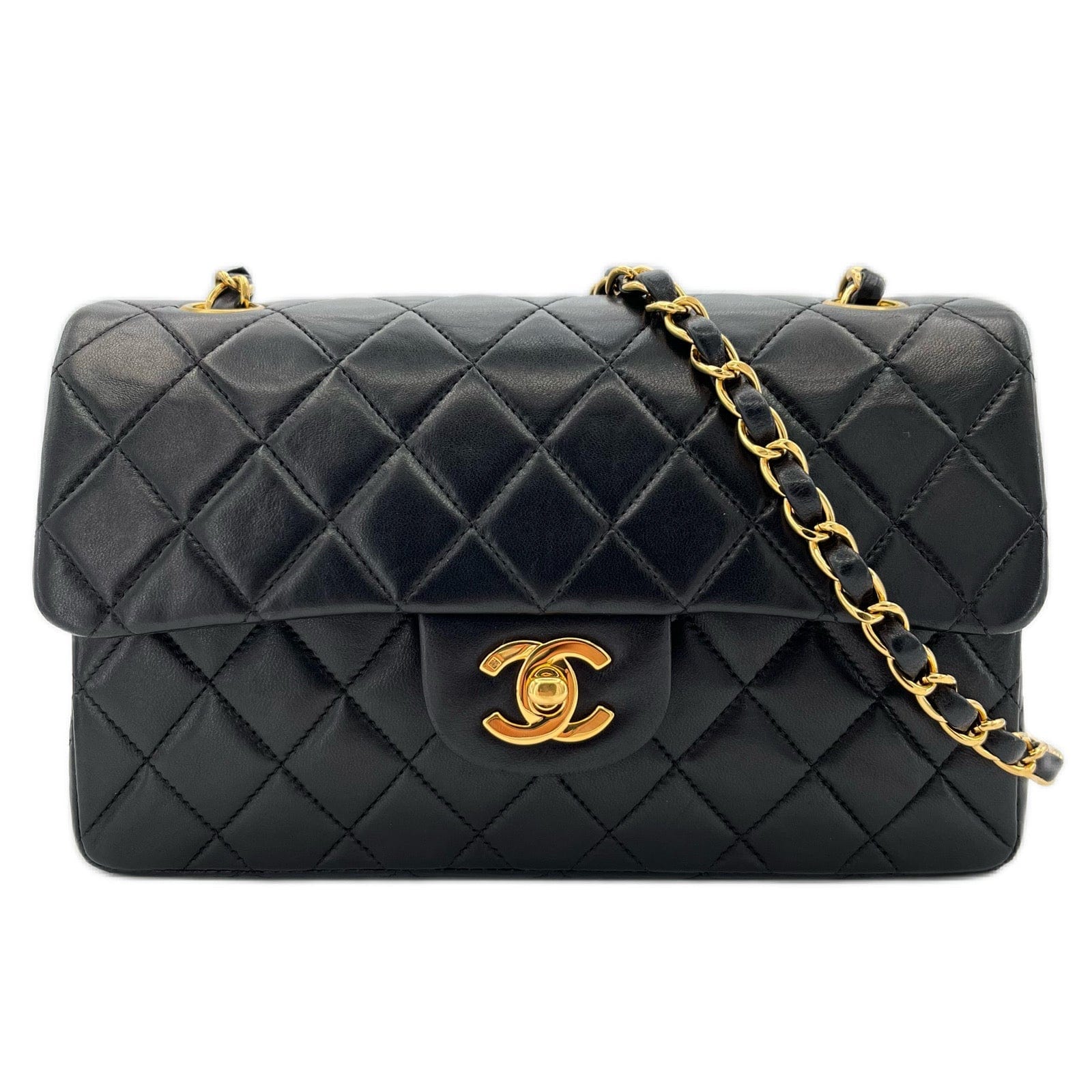 Chanel Chanel Vintage Classic Flap Small Black Lambskin GHW #6 90212817