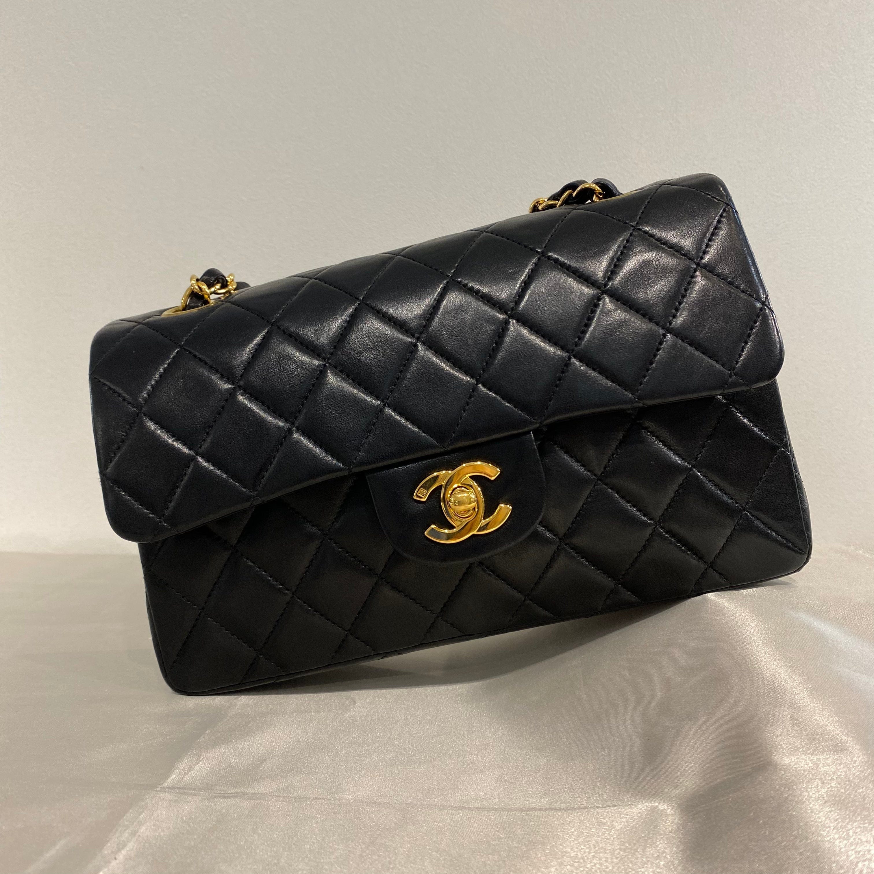 Chanel Chanel Vintage Classic Flap Small Black Lambskin GHW #6 90212817