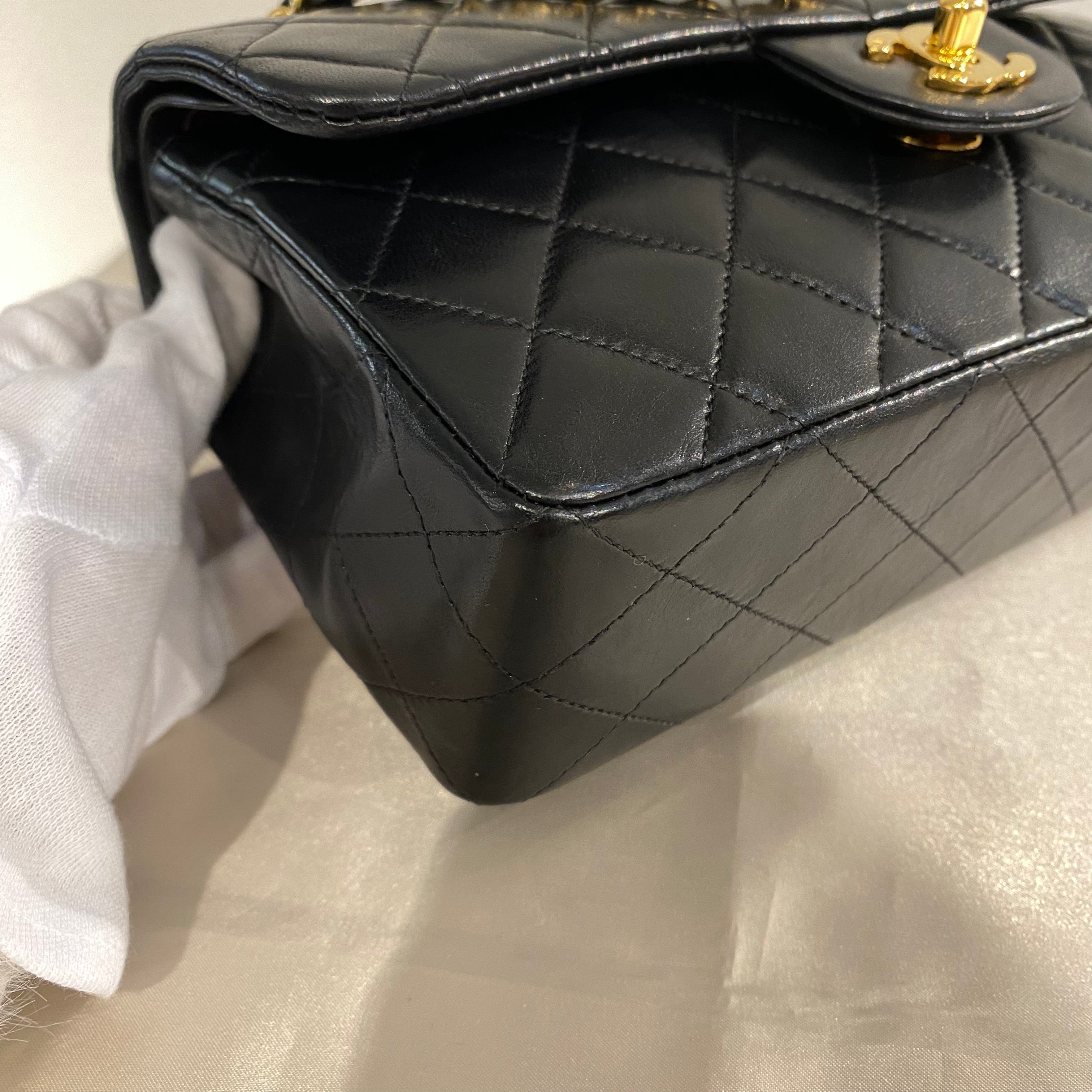 Chanel Chanel Vintage Classic Flap Small Black Lambskin GHW #6 90212817