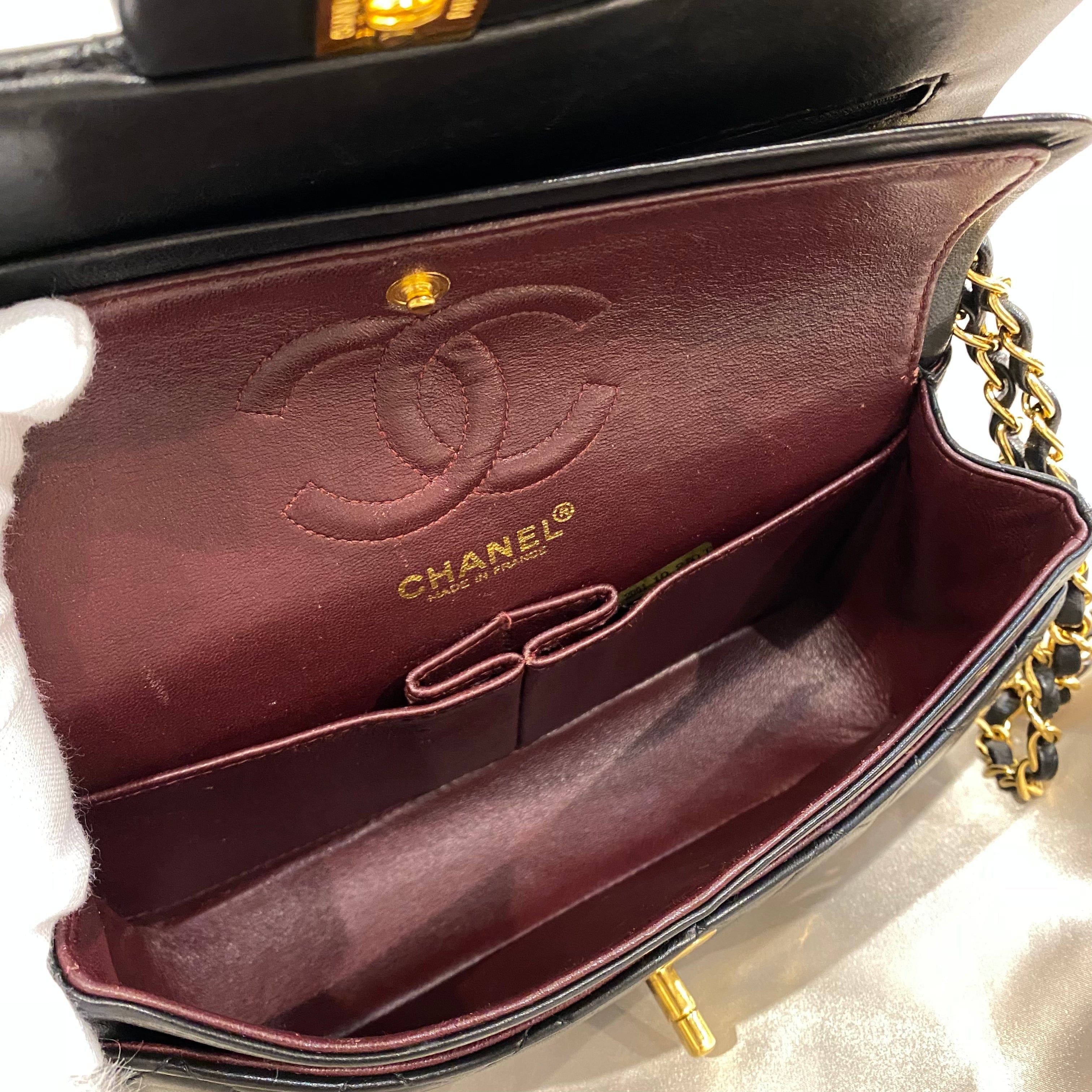 Chanel Chanel Vintage Classic Flap Small Black Lambskin GHW #6 90212817