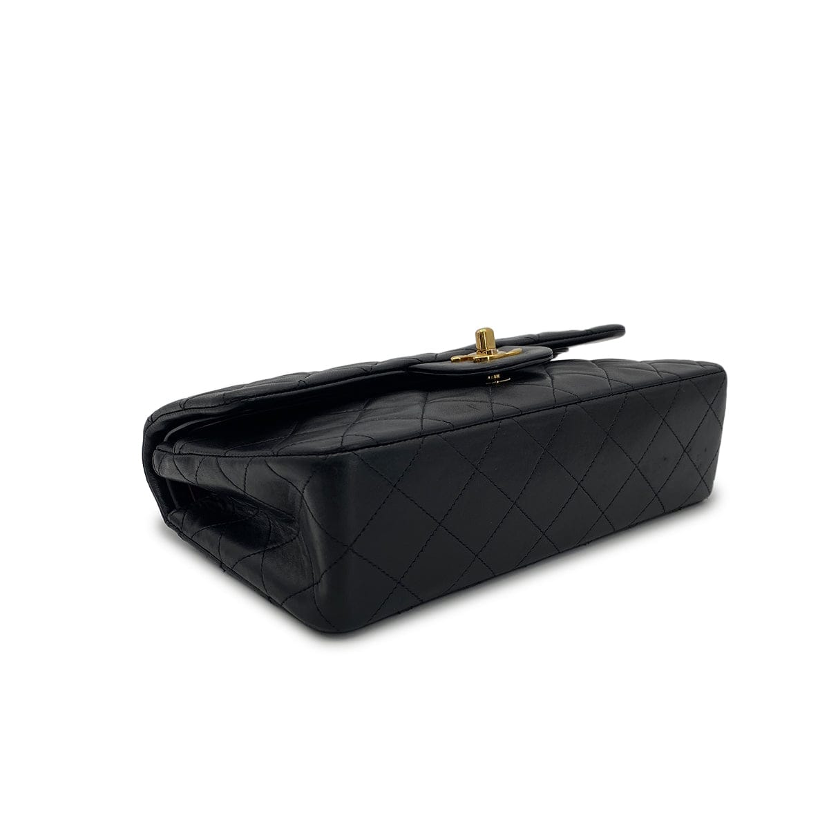 CHANEL CHANEL VINTAGE CLASSIC FLAP SMALL CHAIN SHOULDER BAG BLACK LAMB SKIN 90305233