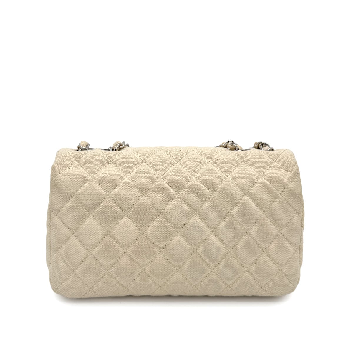 Chanel CHANEL VINTAGE CRUISELINE CHAIN SHOULDER BAG BEIGE CANVAS 90267380