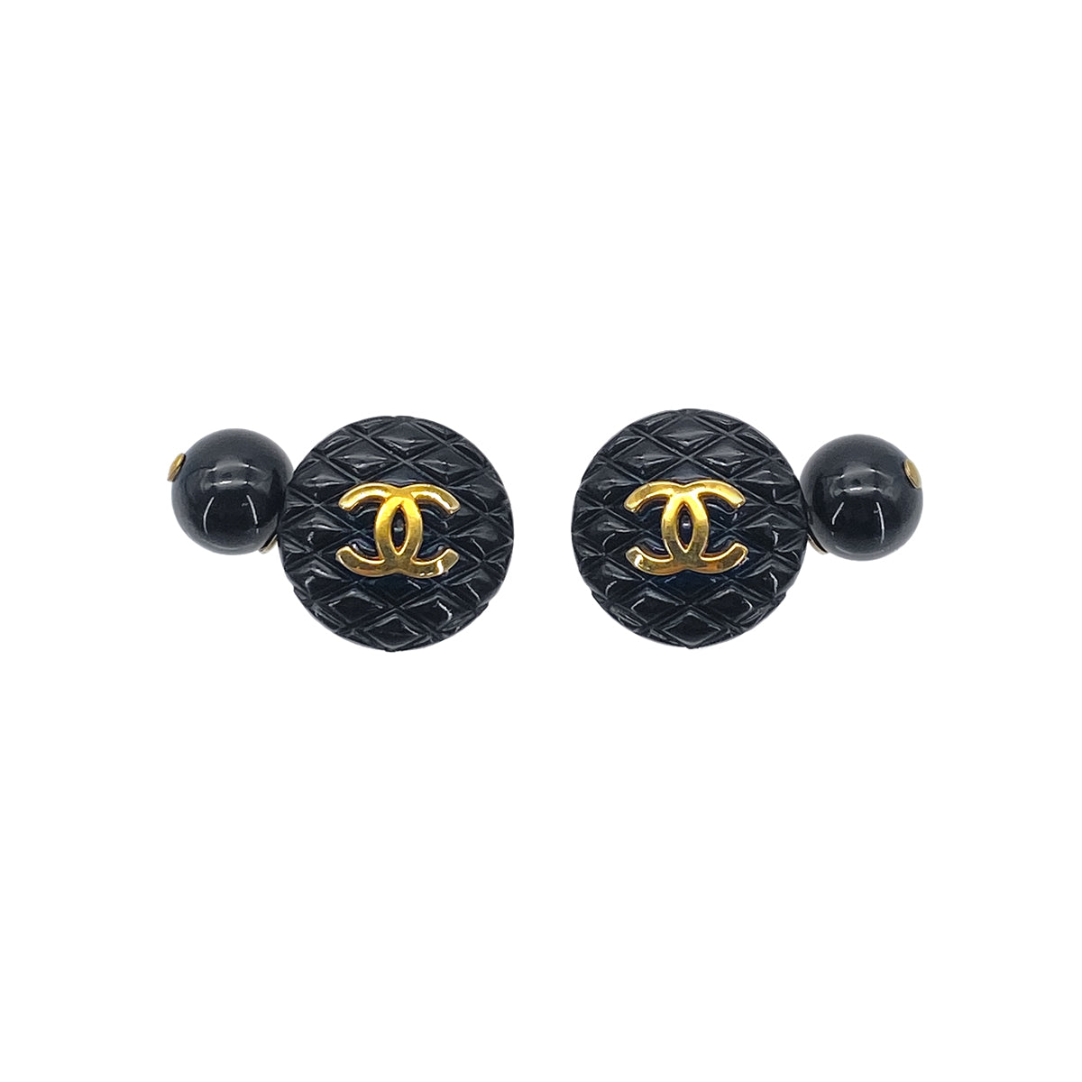CHANEL CHANEL VINTAGE CUFFLINKS COCOMARK ACCESSORY 95P 90269244