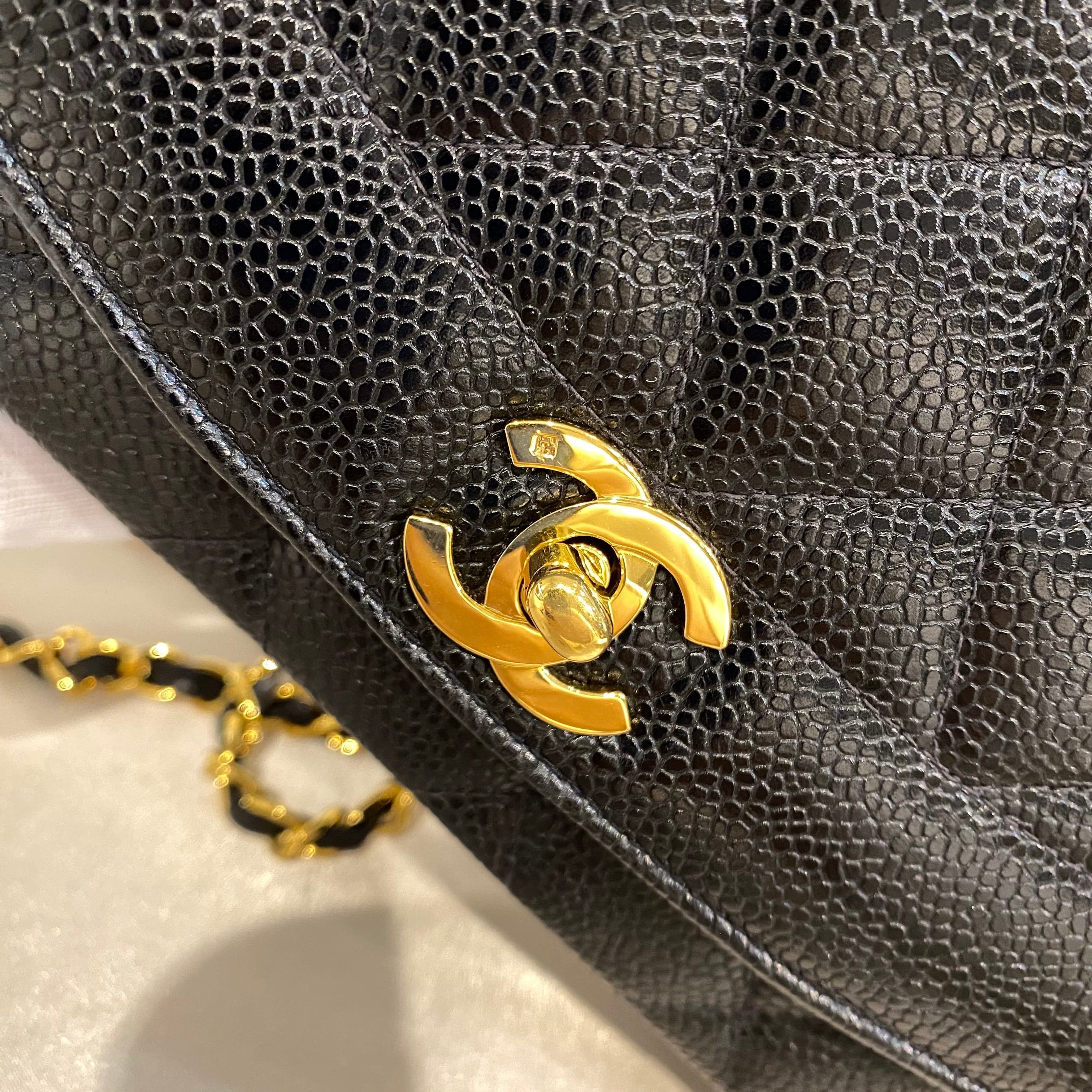 Chanel Chanel Vintage Diana Medium Black Caviar GHW #2 90213952