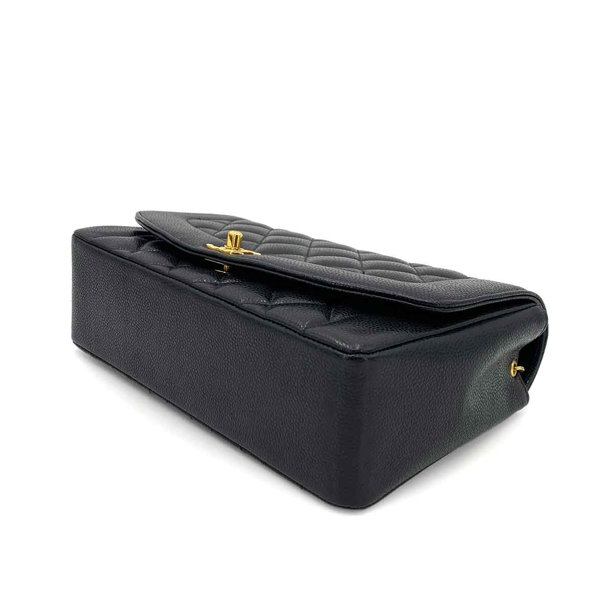 CHANEL CHANEL VINTAGE DIANA MEDIUM CHAIN SHOULDER BAG BLACK LAMB SKIN 90245042