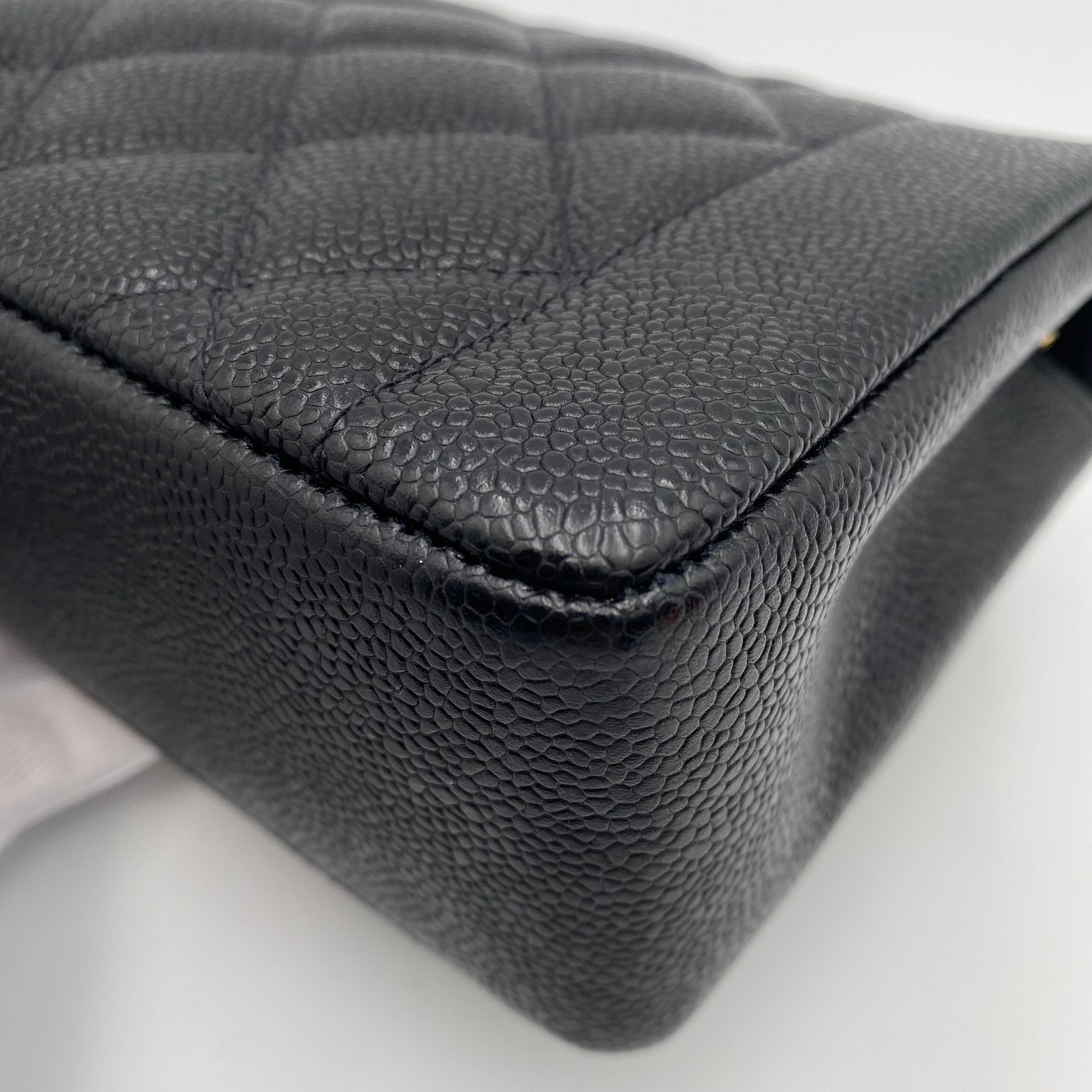 Chanel CHANEL VINTAGE DIANA SMALL CHAIN SHOULDER BAG BLACK CAVIAR SKIN 90219632