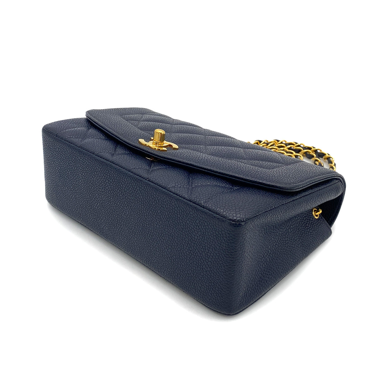 Chanel CHANEL VINTAGE DIANA SMALL CHAIN SHOULDER BAG NAVY CAVIAR SKIN 90255084