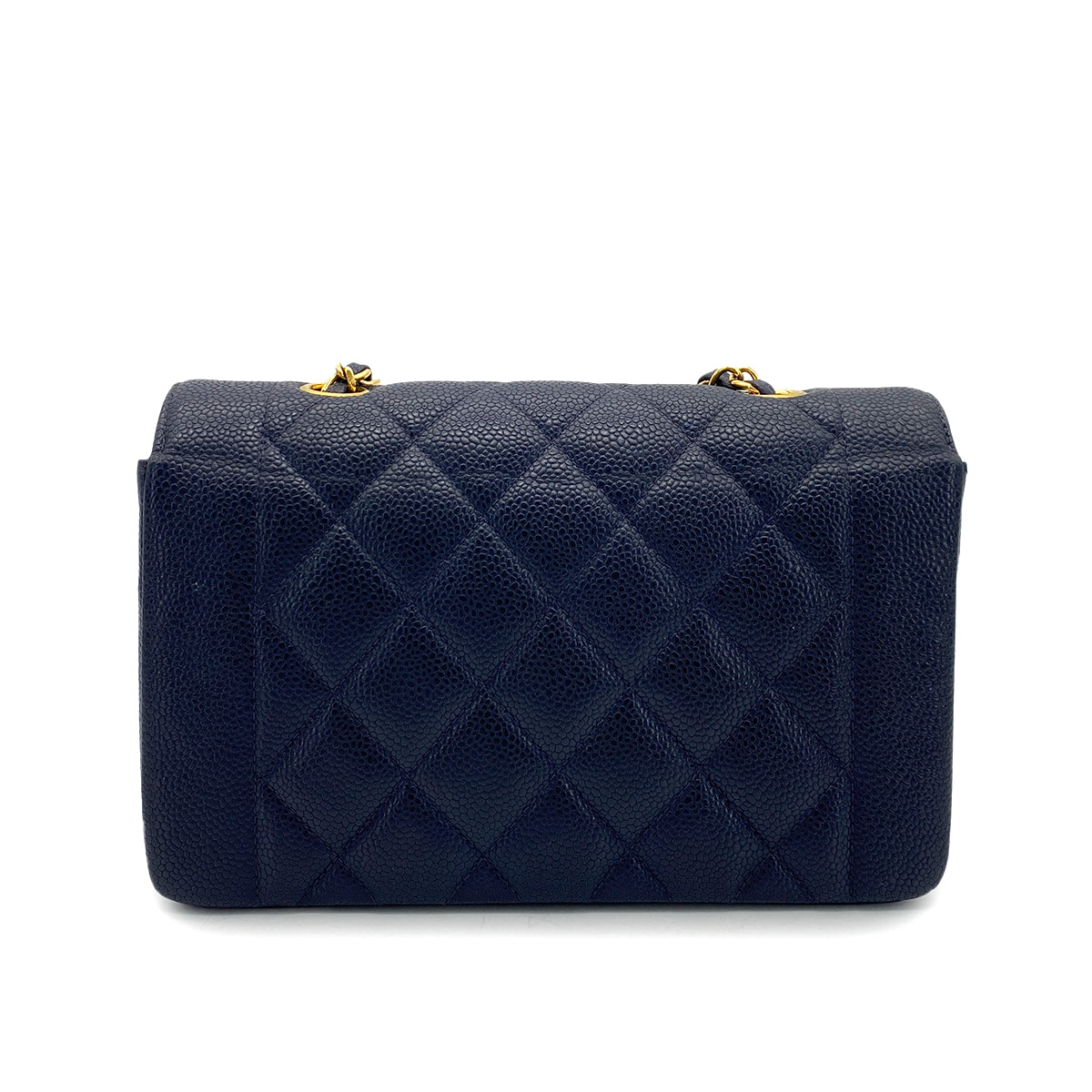 Chanel CHANEL VINTAGE DIANA SMALL CHAIN SHOULDER BAG NAVY CAVIAR SKIN 90255084