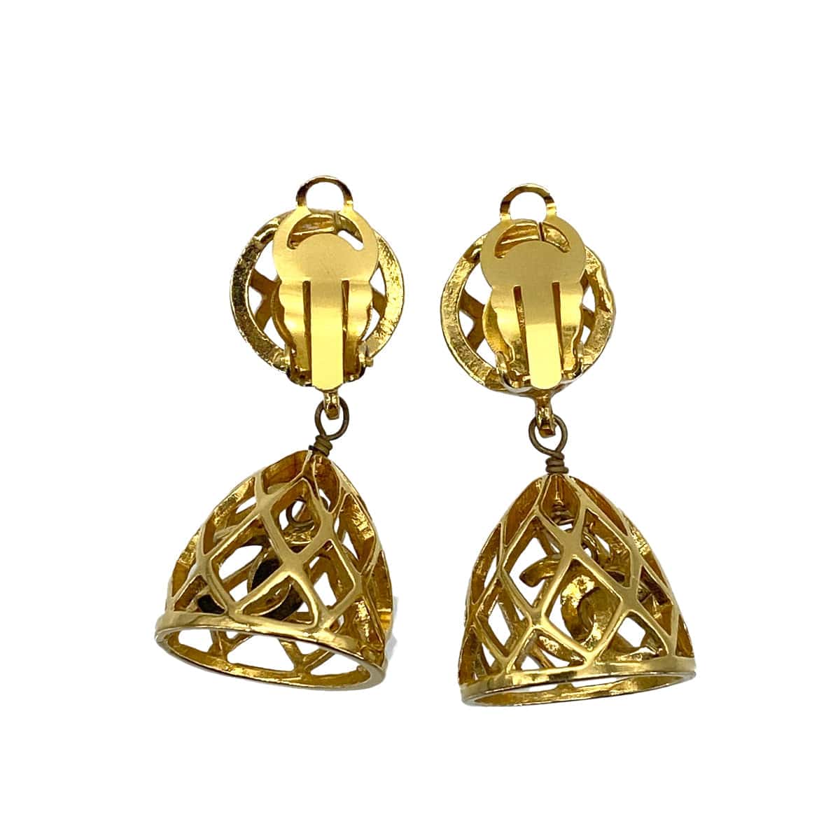 CHANEL CHANEL VINTAGE EARRINGS BELL MOTIF COCOMARK ACCESSORY 90269939