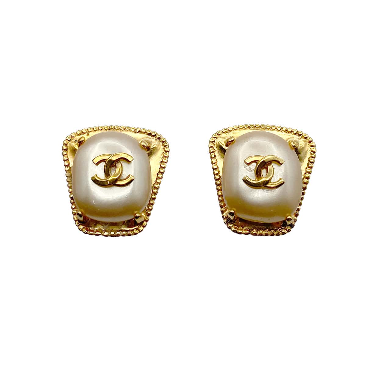 Chanel CHANEL VINTAGE EARRINGS COCOMARK FAKE PEARL ACCESSORY 97A 90263325