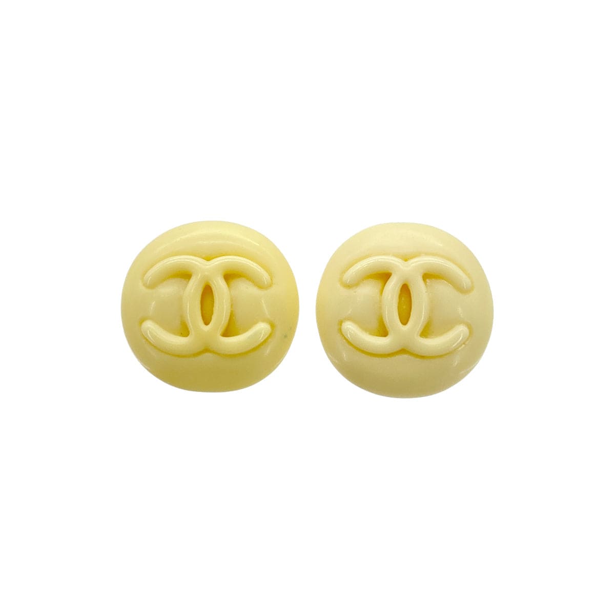 CHANEL CHANEL VINTAGE EARRINGS COCOMARK PLASTIC ACCESSORY 96C 90270772