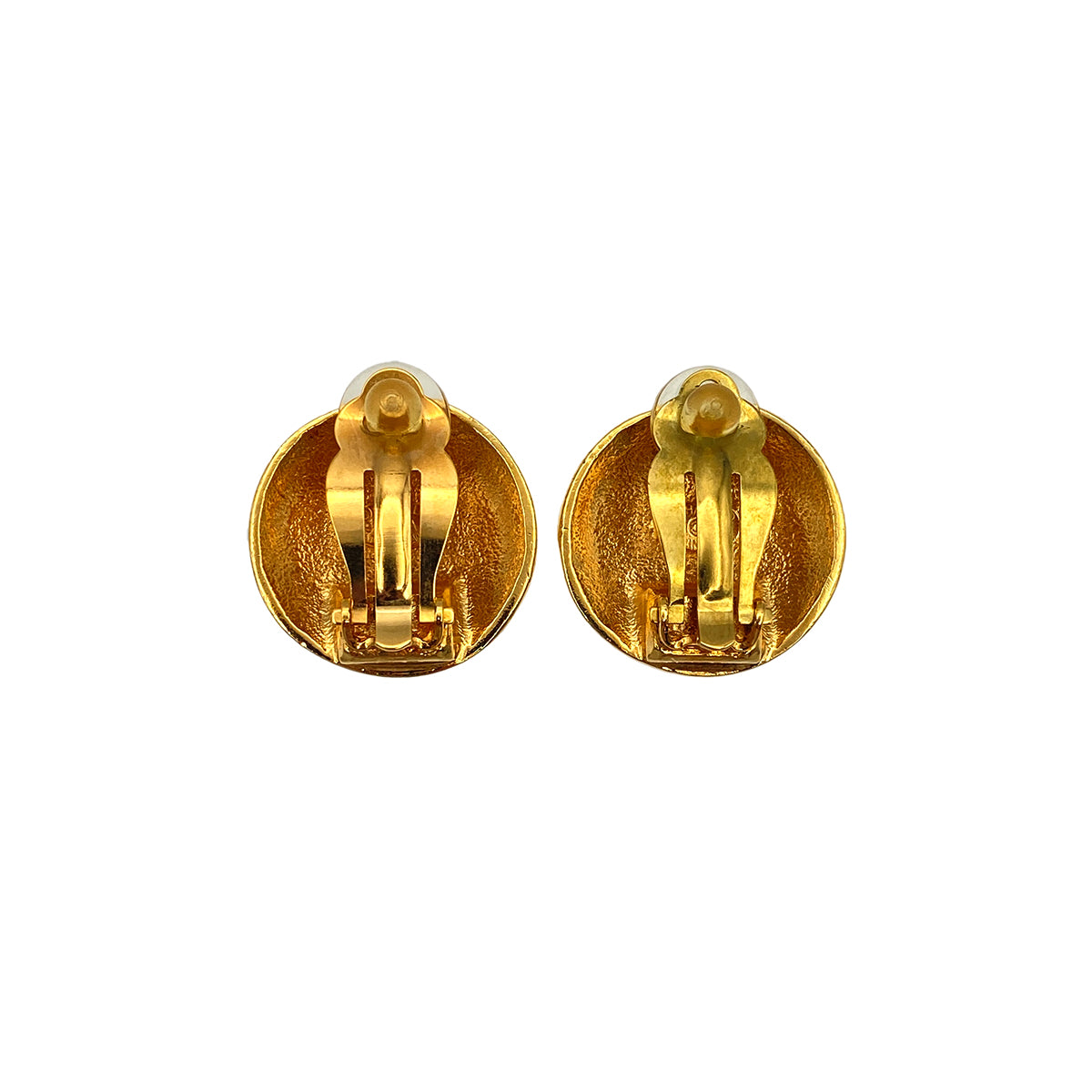 CHANEL CHANEL VINTAGE EARRINGS COCOMARK ROUND GOLD ACCESSORY 96A 90271850