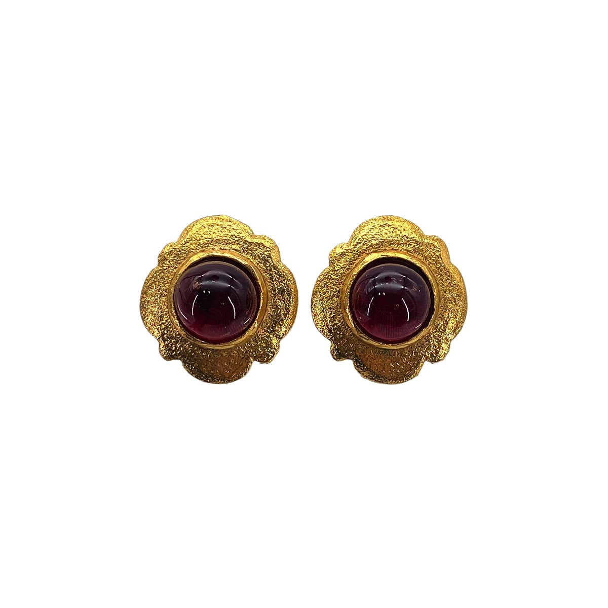 CHANEL CHANEL VINTAGE EARRINGS COLOR STONE FLOWER MOTIF ACCESSORY 25 90270770