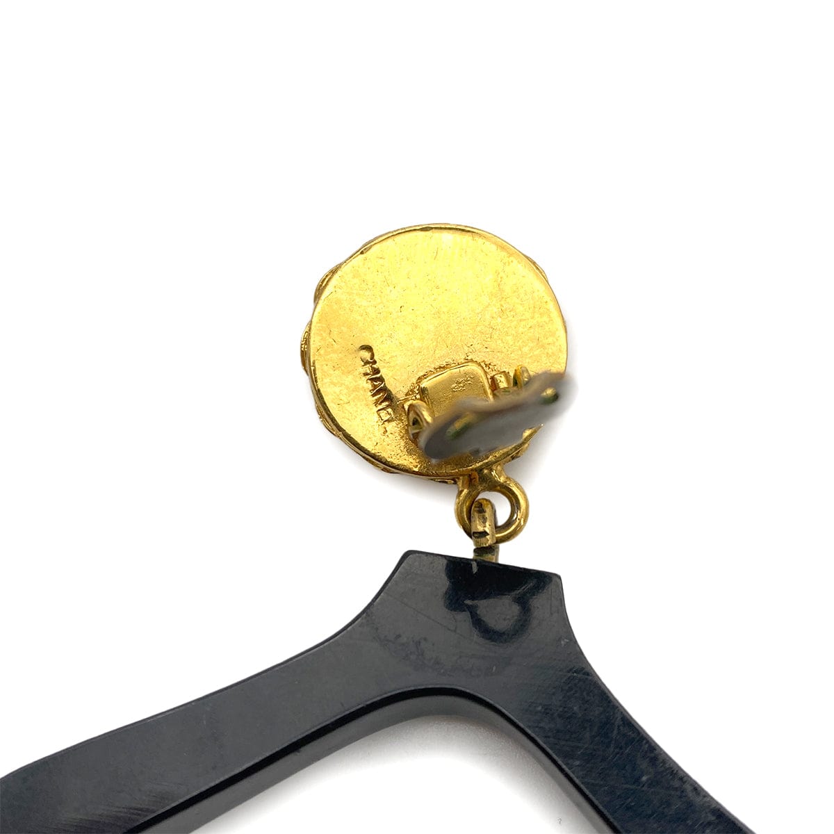 CHANEL CHANEL VINTAGE EARRINGS HANGER MOTIF COCO MARK FAKE PEARL ACCESSORY 90260460