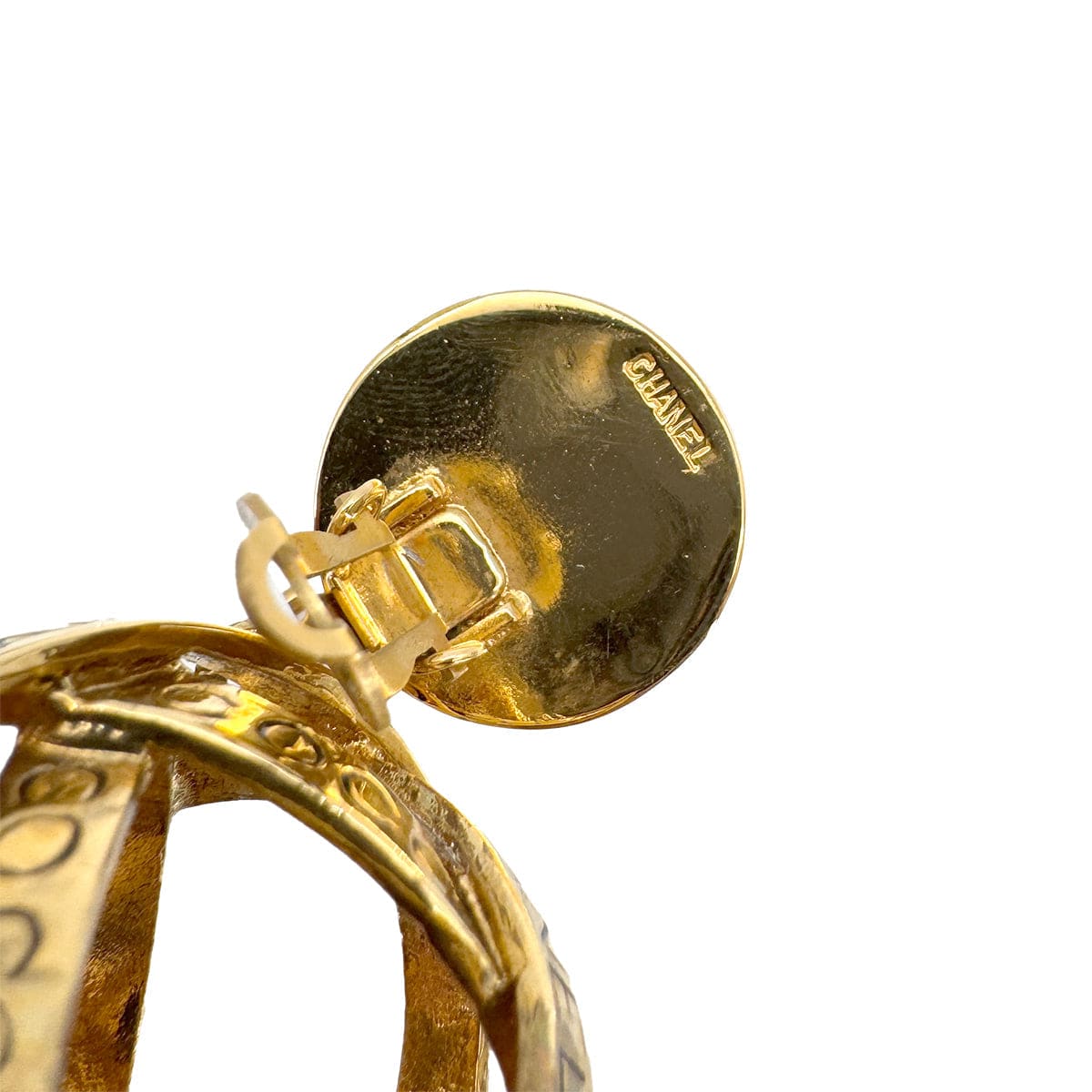 CHANEL CHANEL VINTAGE EARRINGS LOGO SWING ACCESSORY 90268857