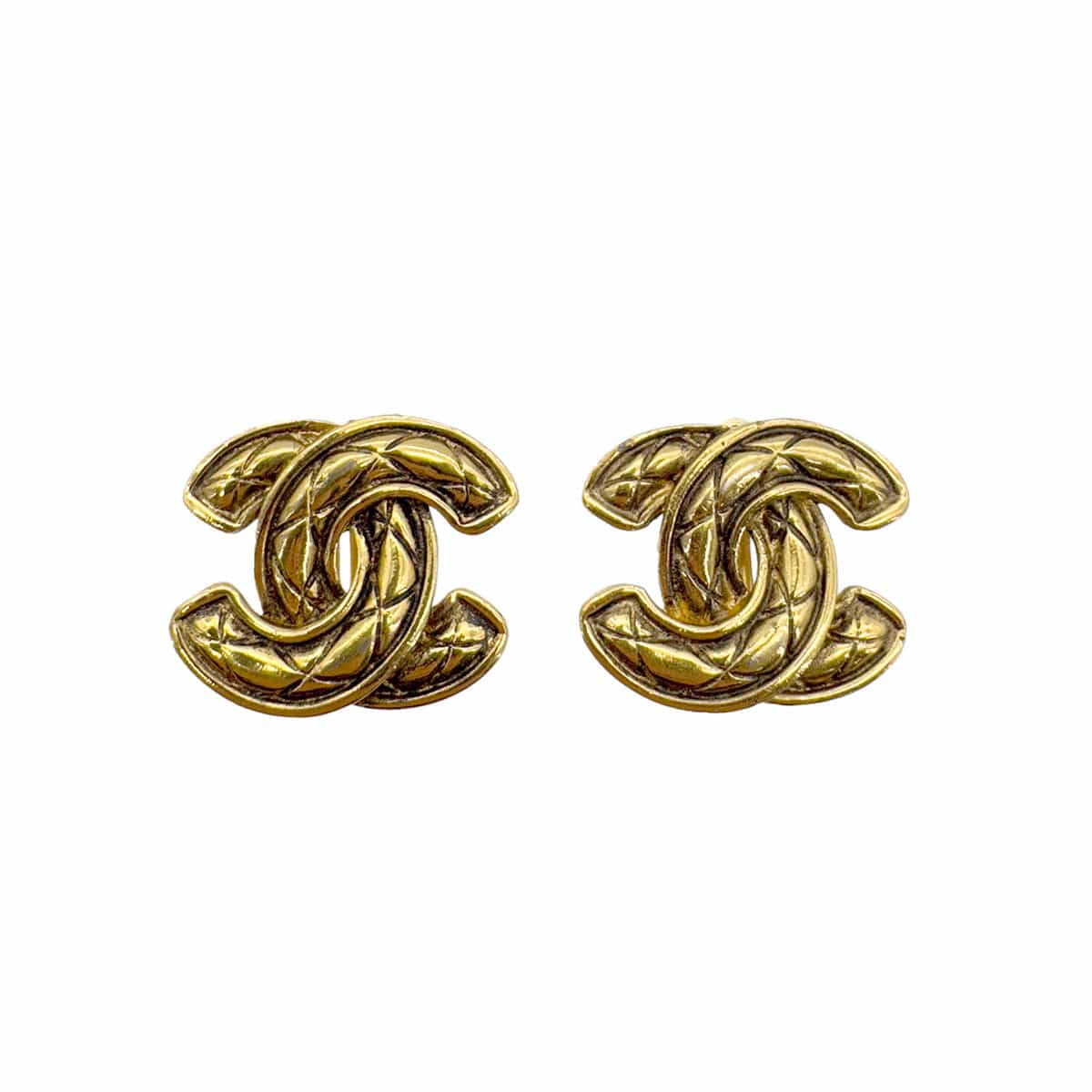 CHANEL CHANEL VINTAGE EARRINGS MATELASSE COCOMARK ACCESSORY 90268810