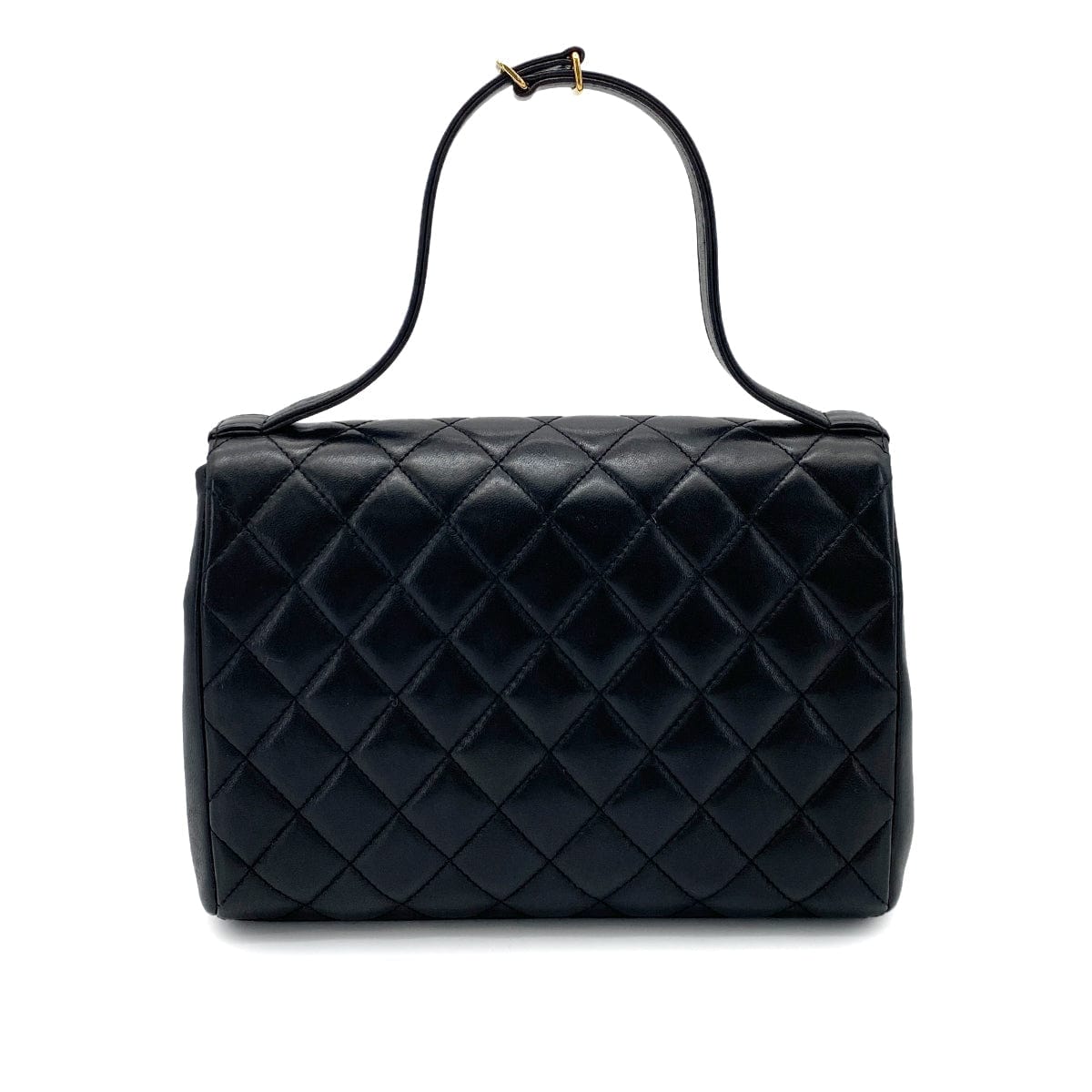 CHANEL CHANEL VINTAGE HAND BAG BLACK LAMB SKIN 90255102