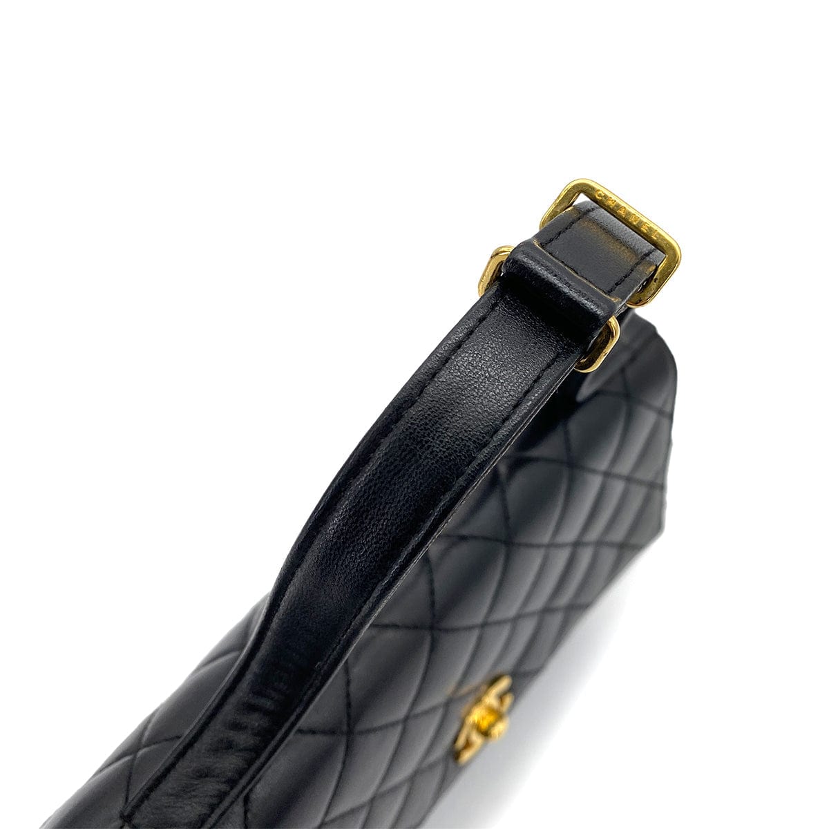 CHANEL CHANEL VINTAGE HAND BAG BLACK LAMB SKIN 90255102