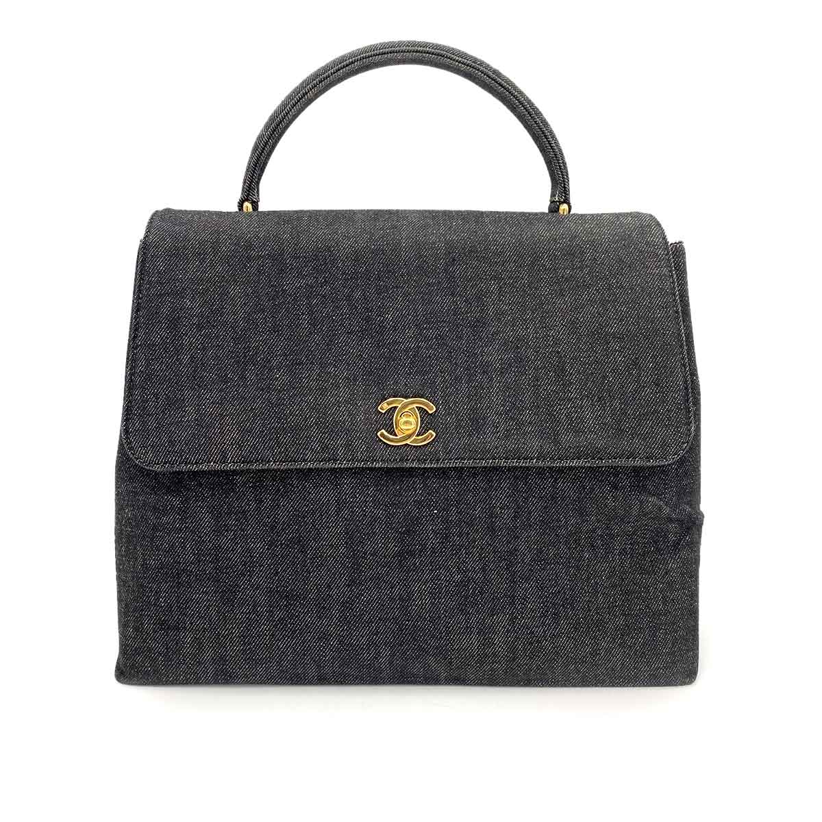 Chanel Chanel Vintage Kelly Black Denim GHW #5 90239117