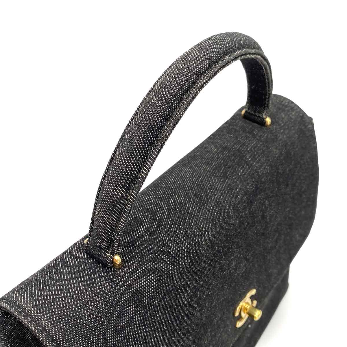 Chanel Chanel Vintage Kelly Black Denim GHW #5 90239117