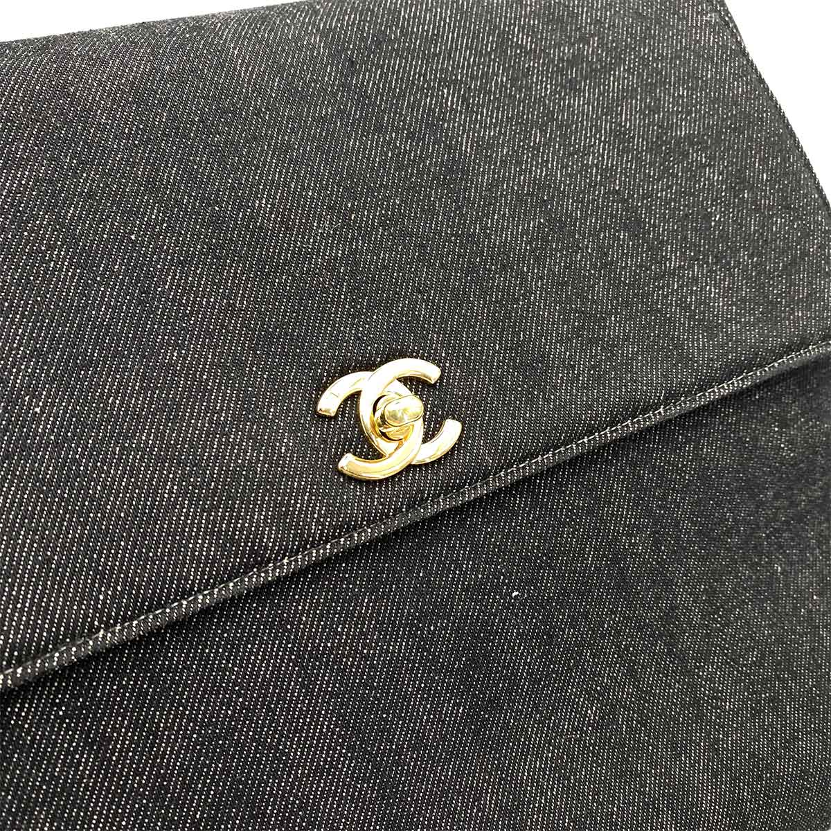 Chanel Chanel Vintage Kelly Black Denim GHW #5 90239117