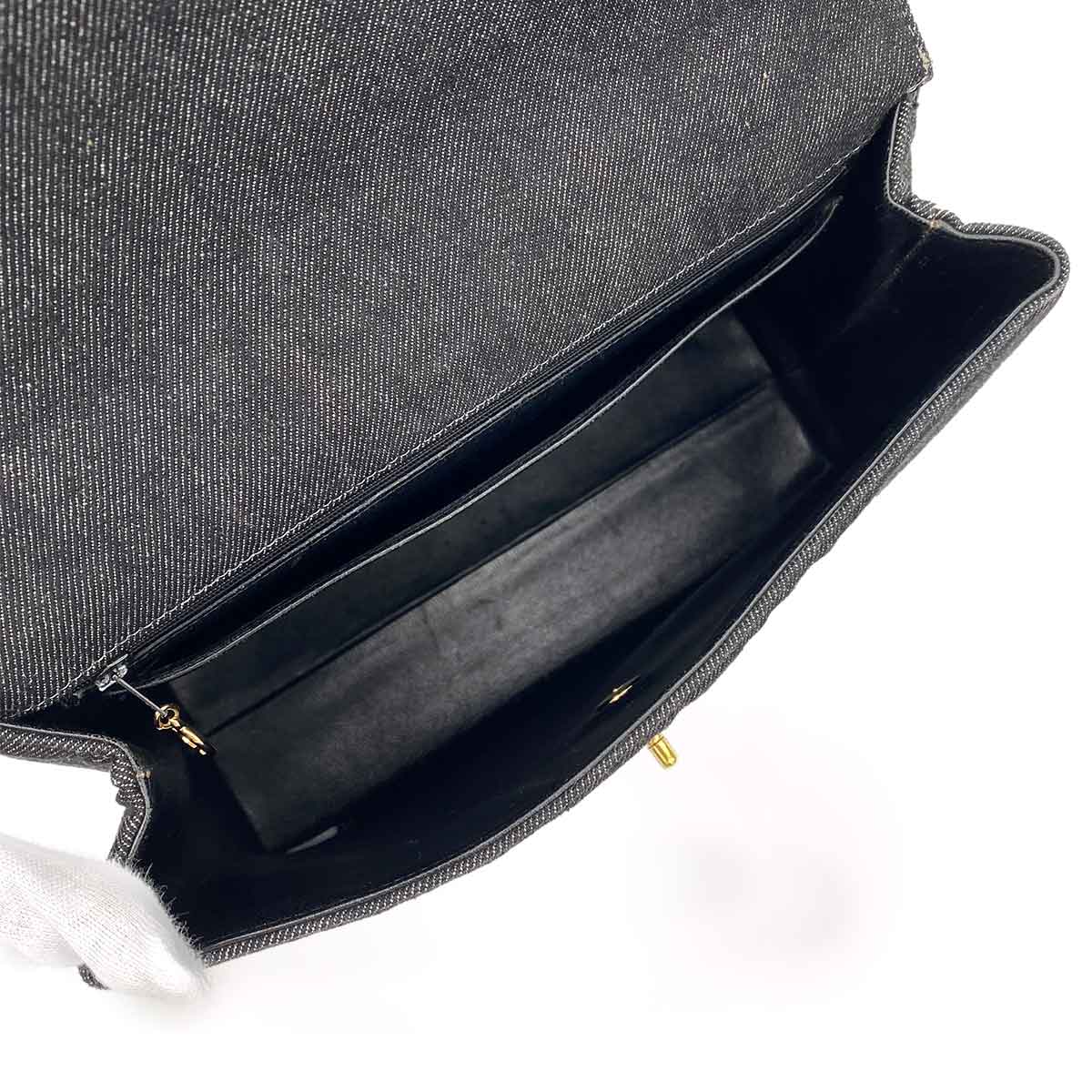 Chanel Chanel Vintage Kelly Black Denim GHW #5 90239117