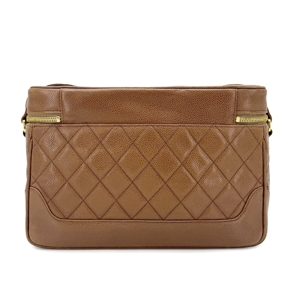 CHANEL CHANEL VINTAGE MATELASSE CHAIN SHOULDER BAG BROWN CAVIAR SKIN 90267433