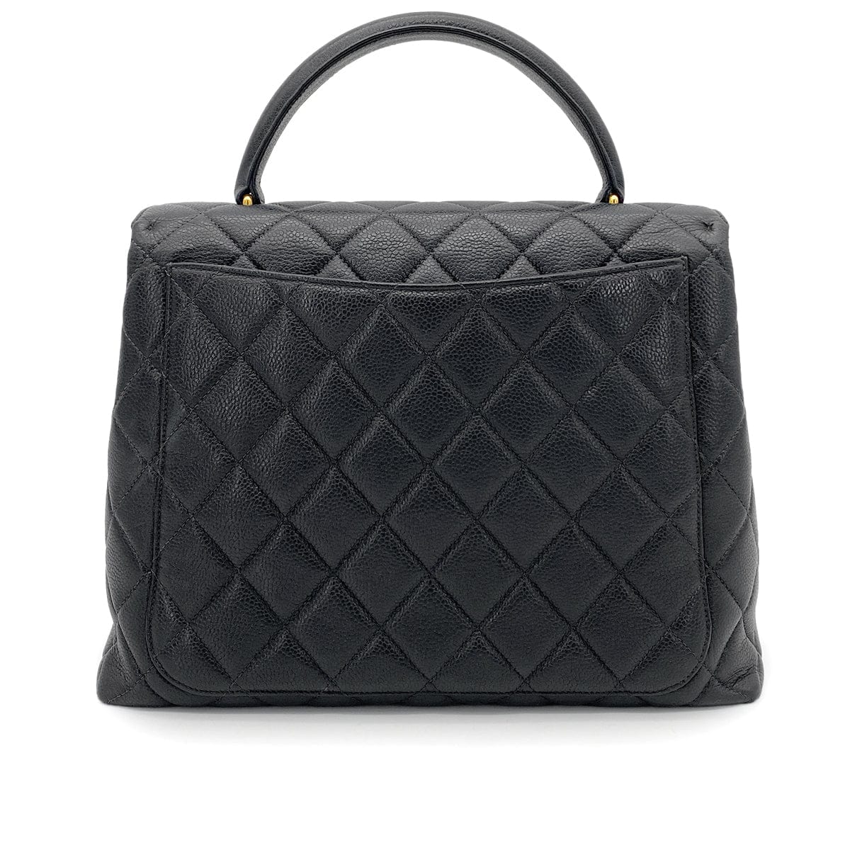 Chanel CHANEL VINTAGE MATELASSE HAND BAG BLACK CAVIAR SKIN 90259695