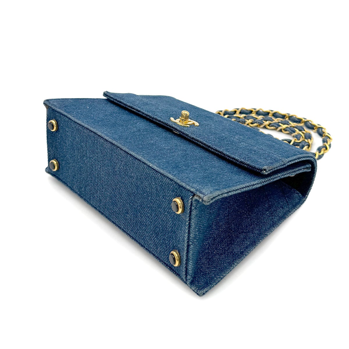 Chanel CHANEL VINTAGE MATELASSE SHOULDER BAG BLUE DENIM 90268835