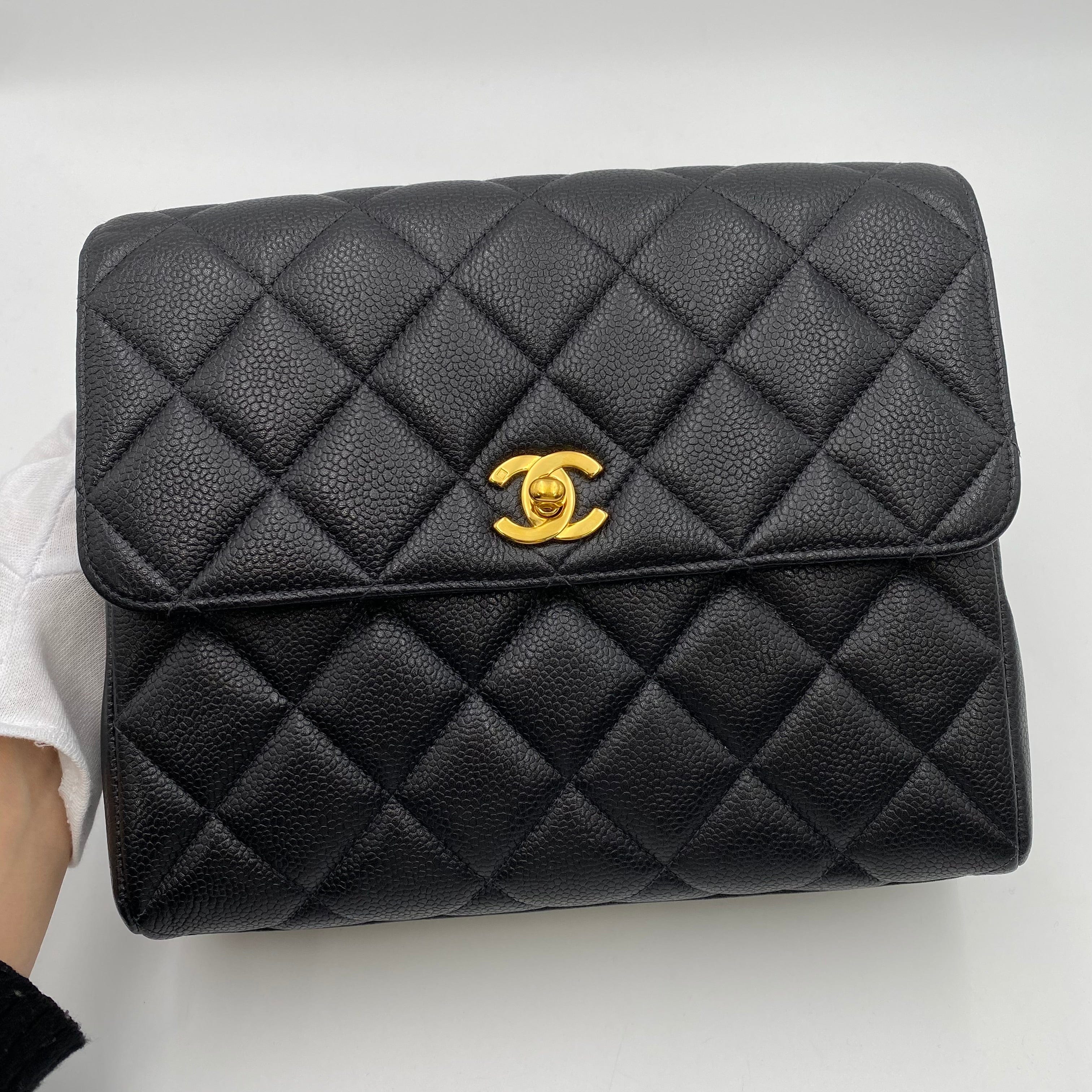 Chanel Chanel Vintage Single Flap Black Caviar GHW #4 90222290