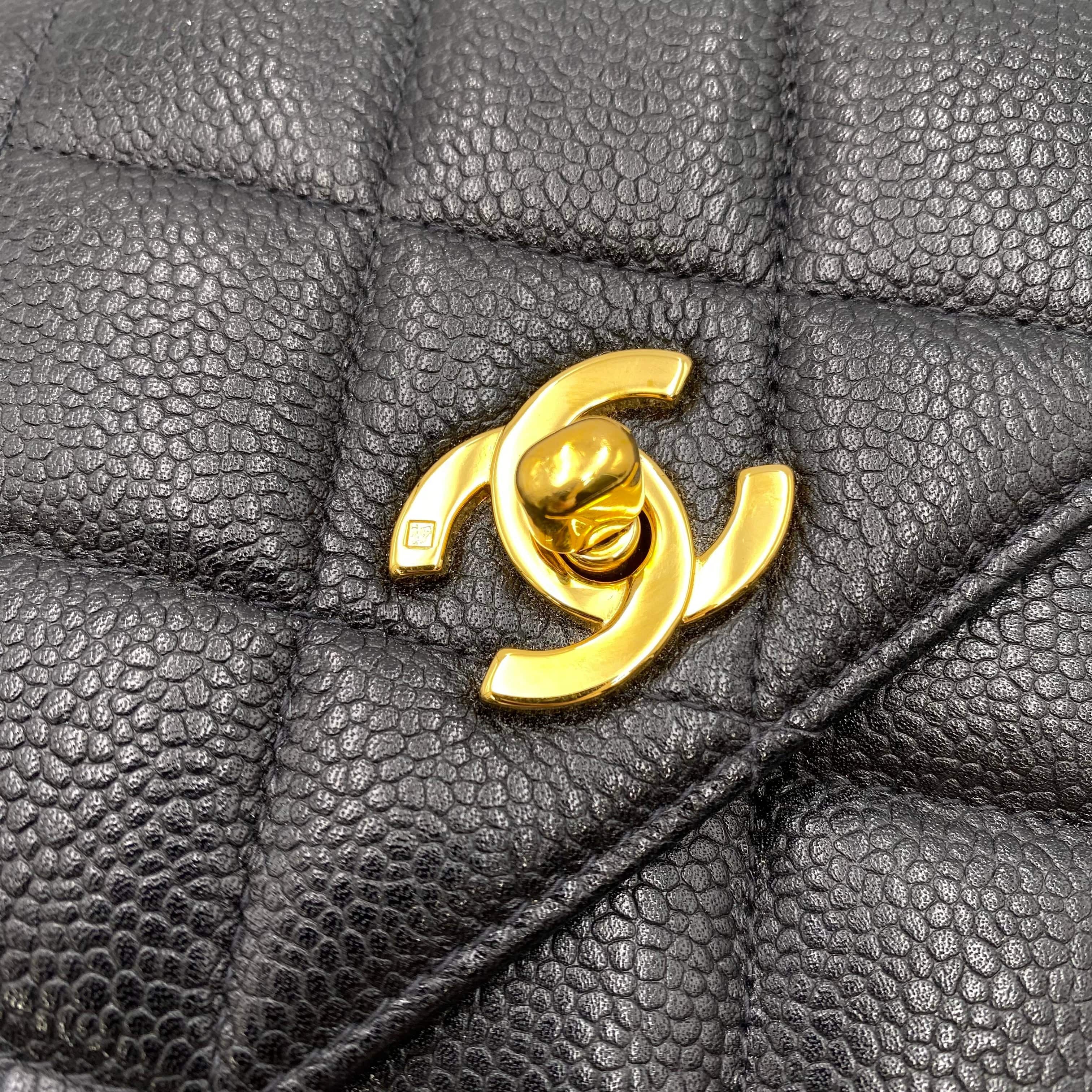 Chanel Chanel Vintage Single Flap Black Caviar GHW #4 90222290