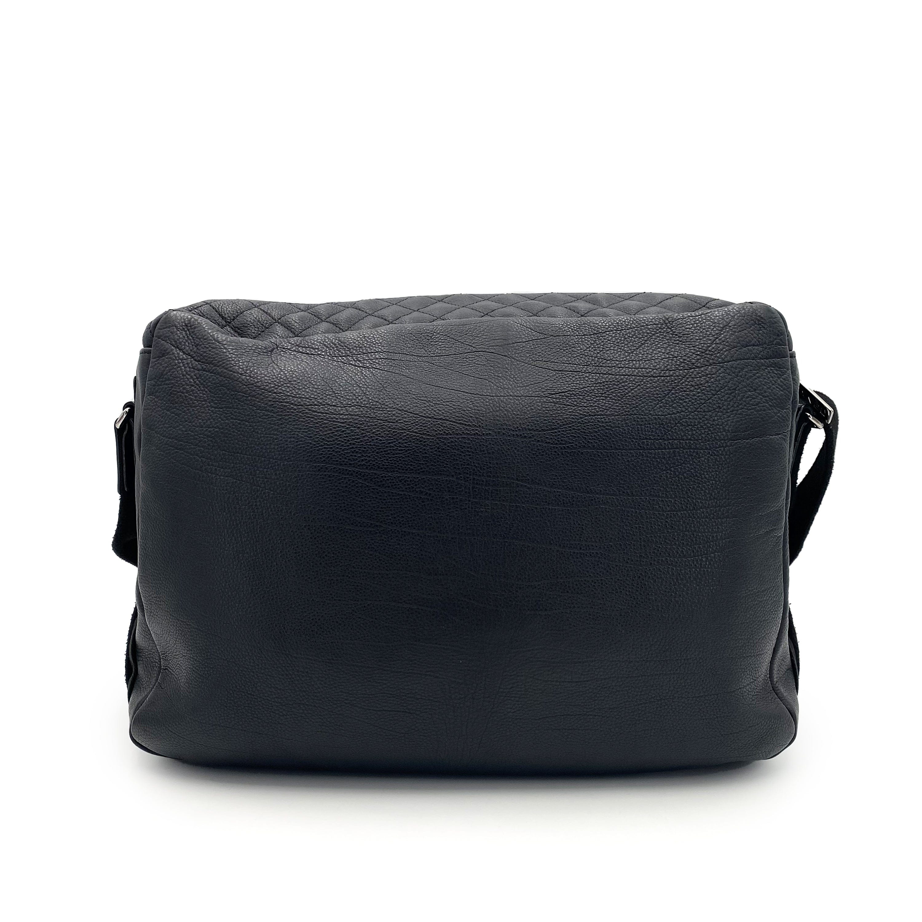 Chanel CHANEL VINTAGE SPORTS LINE SHOULDER BAG BLACK LAMB SKIN 90239856