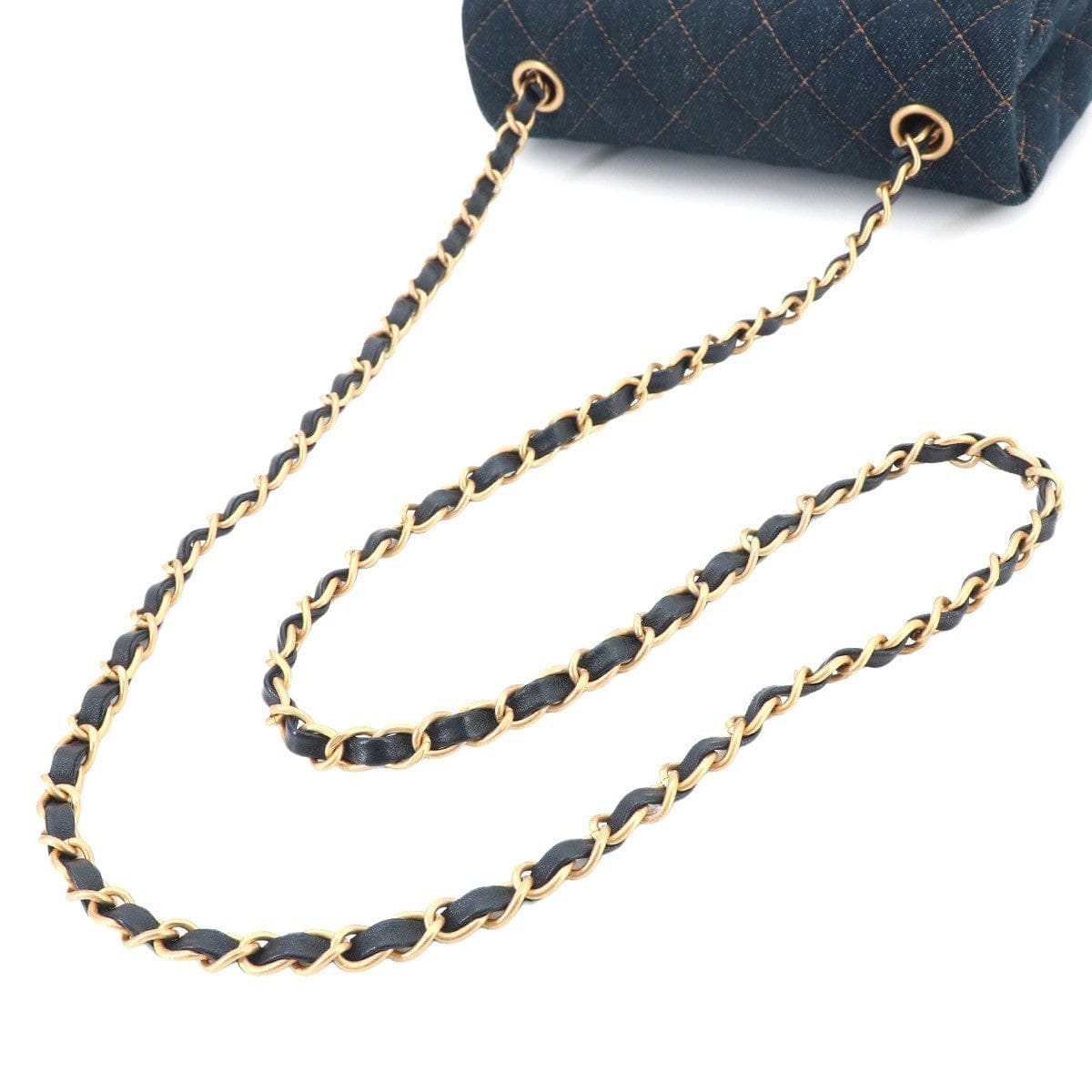 CHANEL CHANEL Mini Matelasse Classic Chain Shoulder Bag Denim Dark blue A69900 90330104