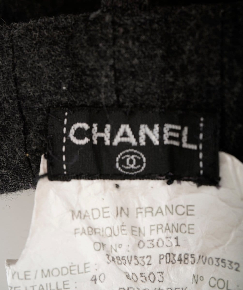 *Chanel CC Buttons Pants Gray ASL10029