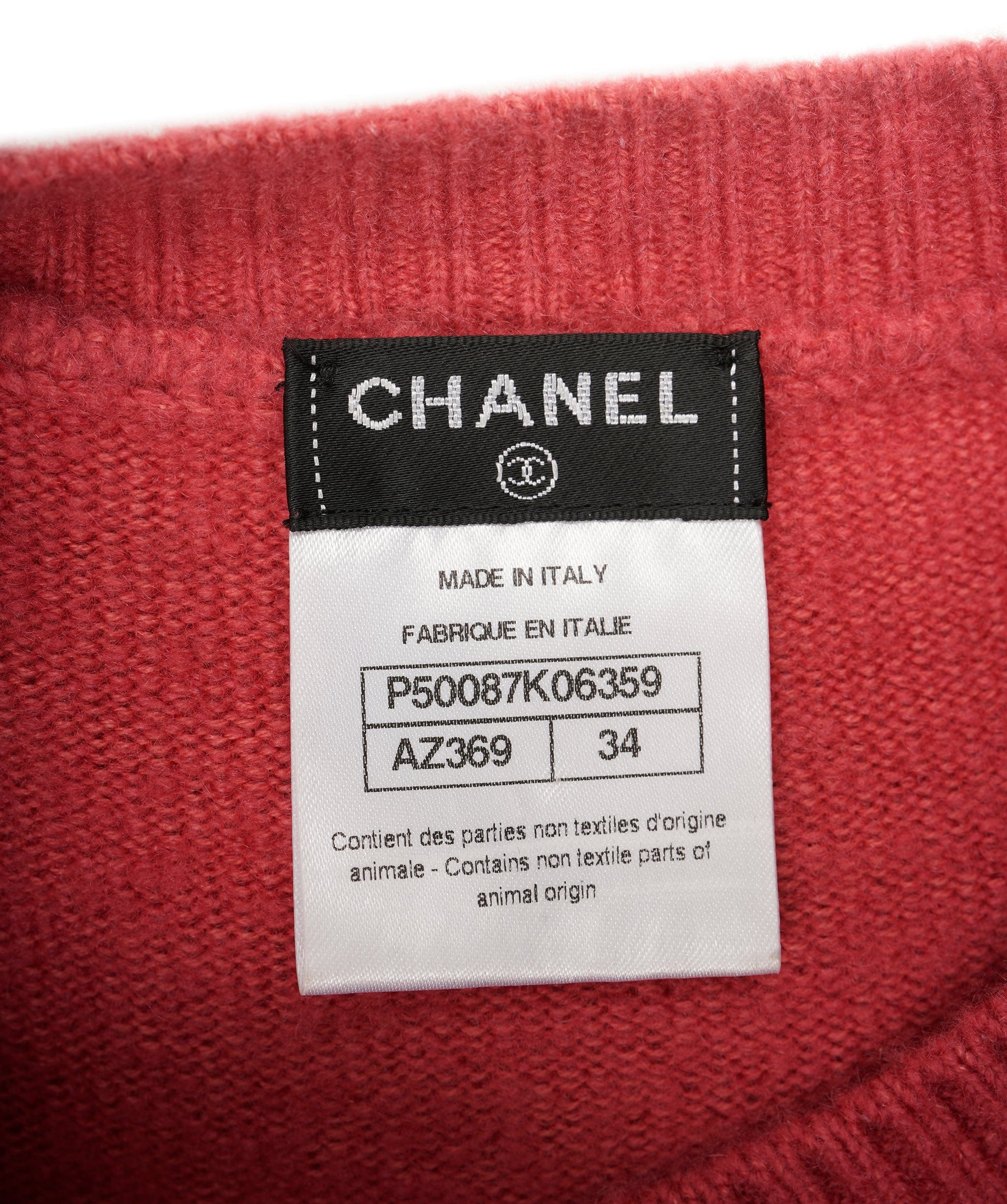 Chanel Chanel Dress Sleeveless knitted pink with pearl buttons FR34 - AVC1238