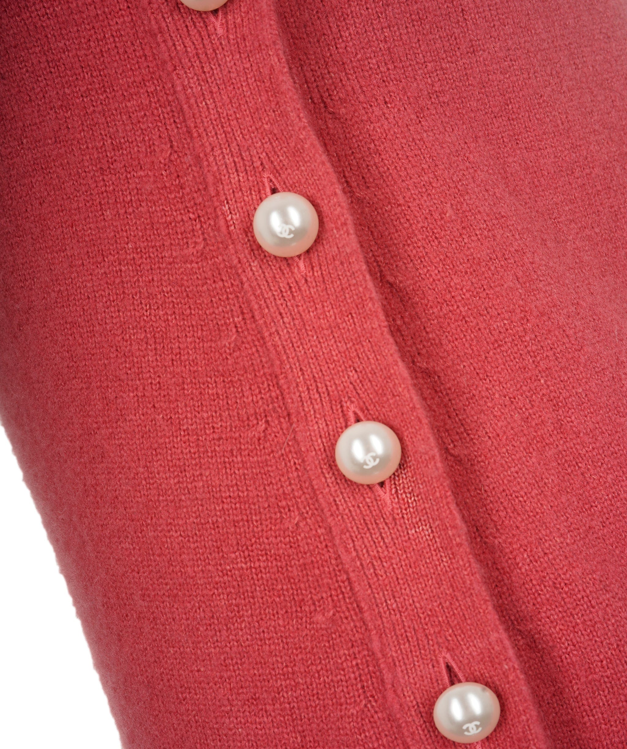 Chanel Chanel Dress Sleeveless knitted pink with pearl buttons FR34 - AVC1238