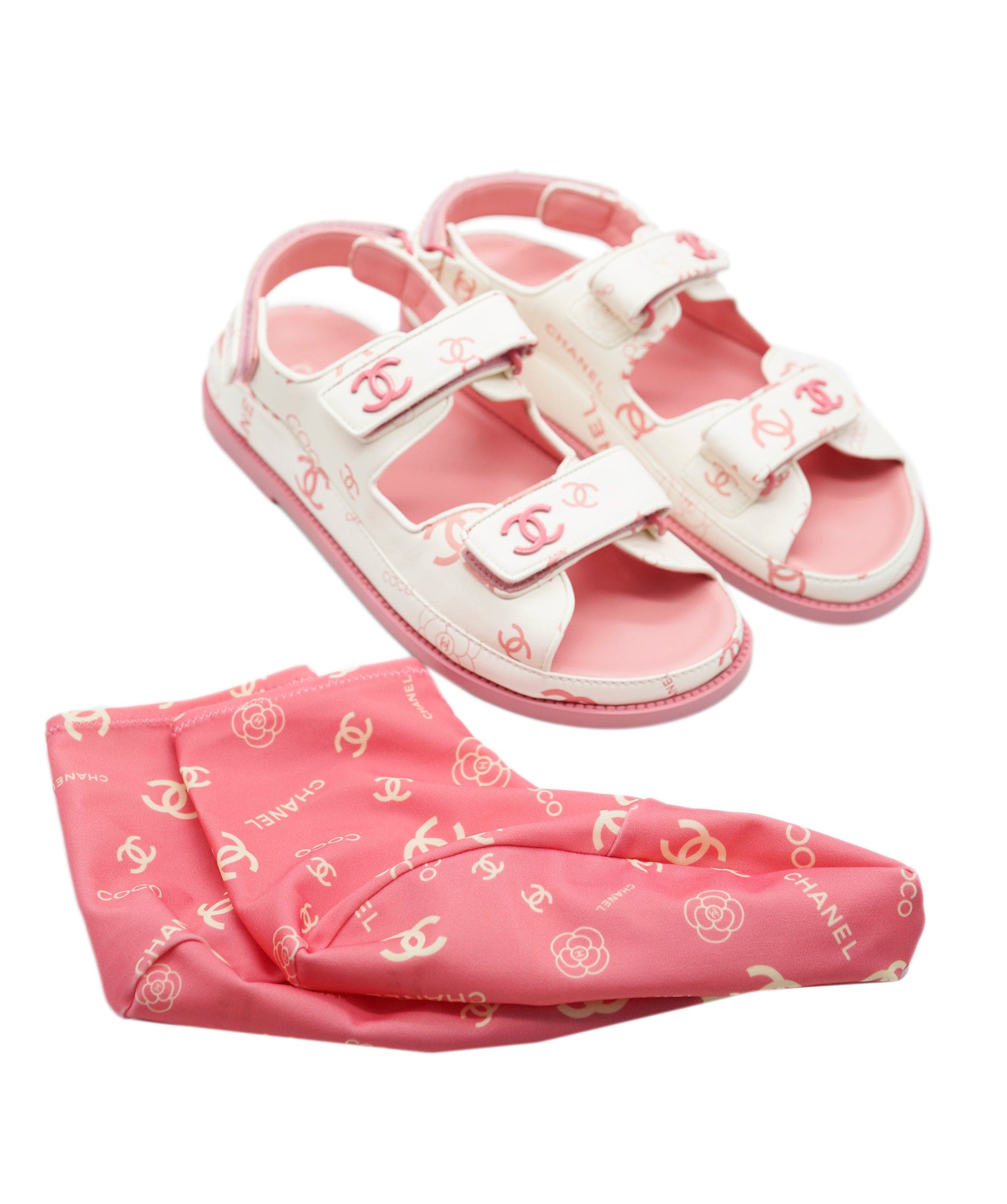 Dad sandals cloth sandal Chanel Pink size 39 EU in Cloth - 39008889