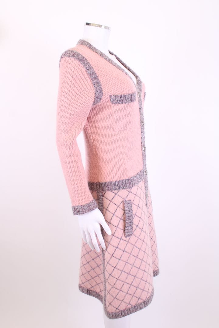 Chanel Chanel 2015 Runway Pink Cashmere Camellia Dress Pink S