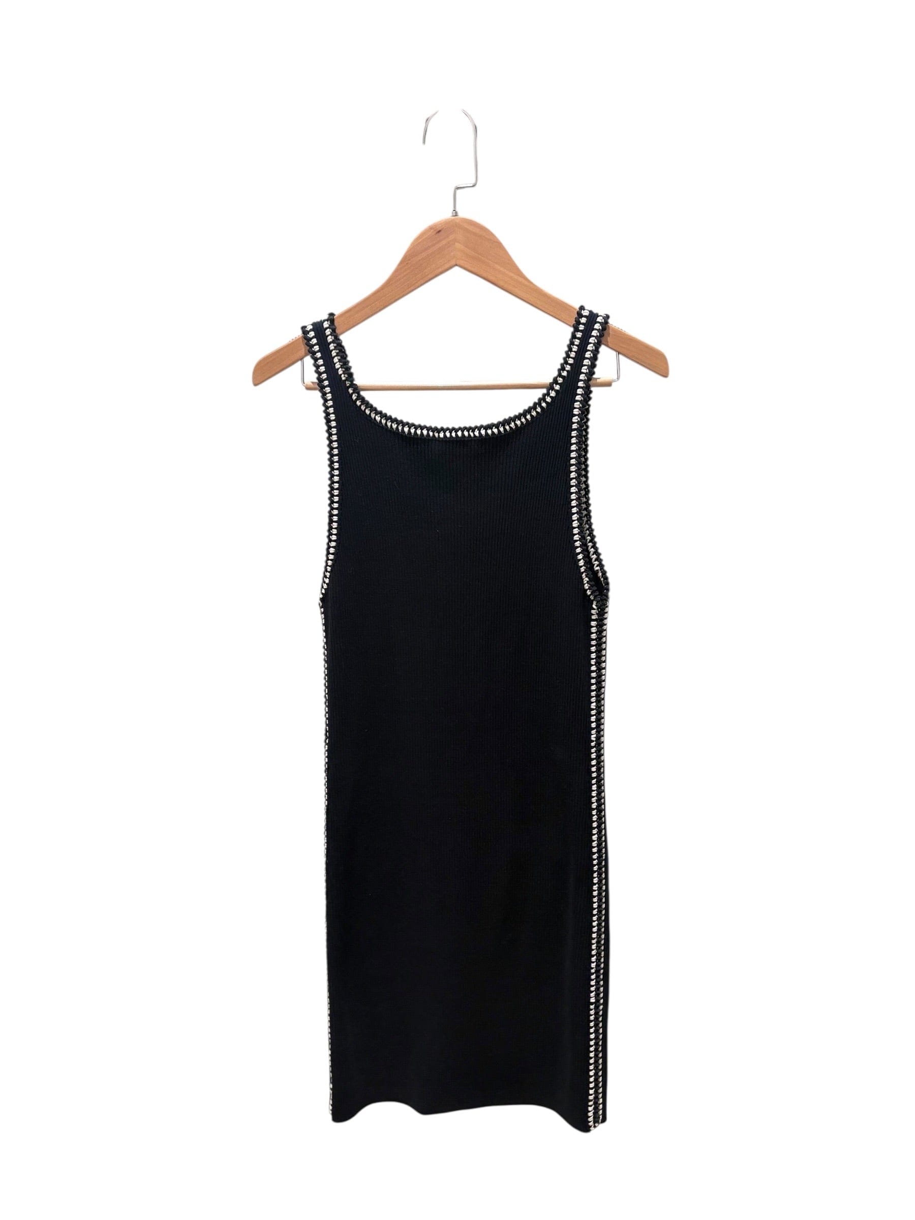 Chanel Chanel Black Cotton CC Knit Dress #38