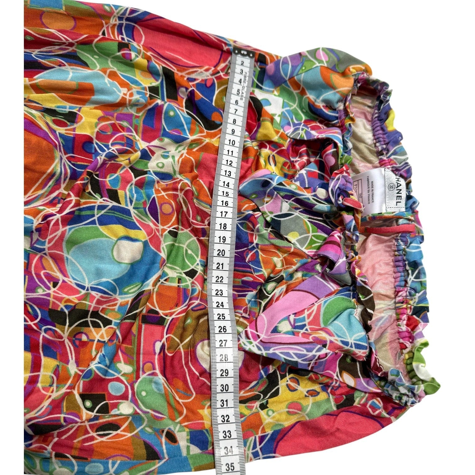 Chanel Chanel Multicolour Printed Silk Halter Neck Dress #34 08P