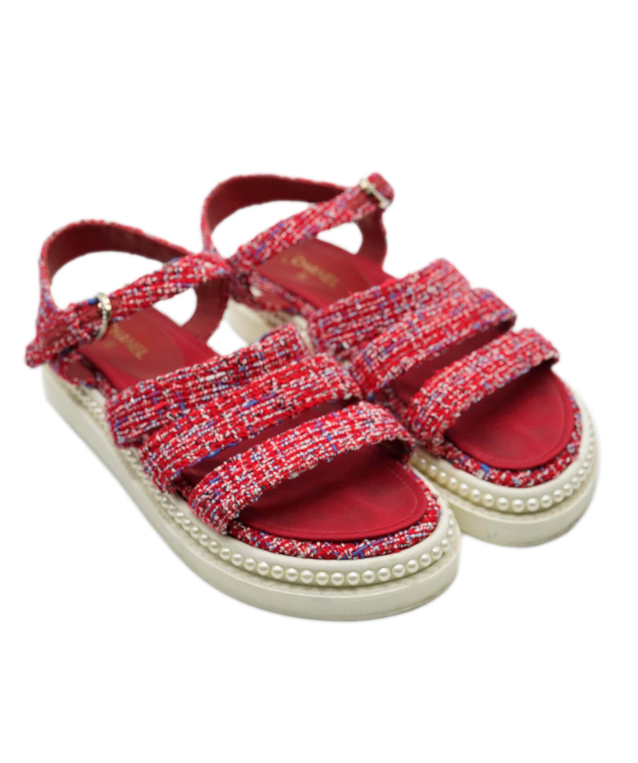 Chanel Chanel Red Sandals ALC1079