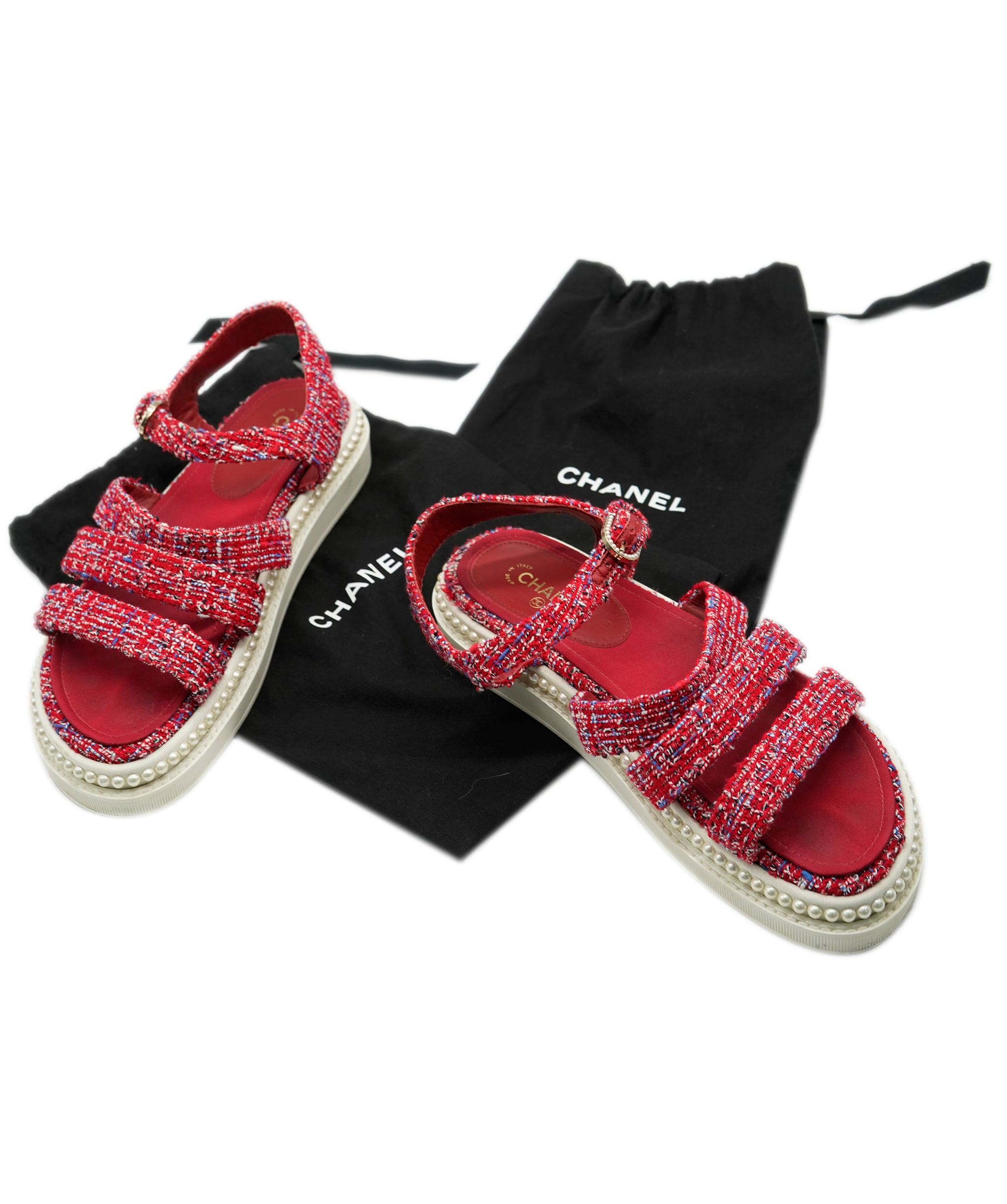 Chanel Chanel Red Sandals ALC1079