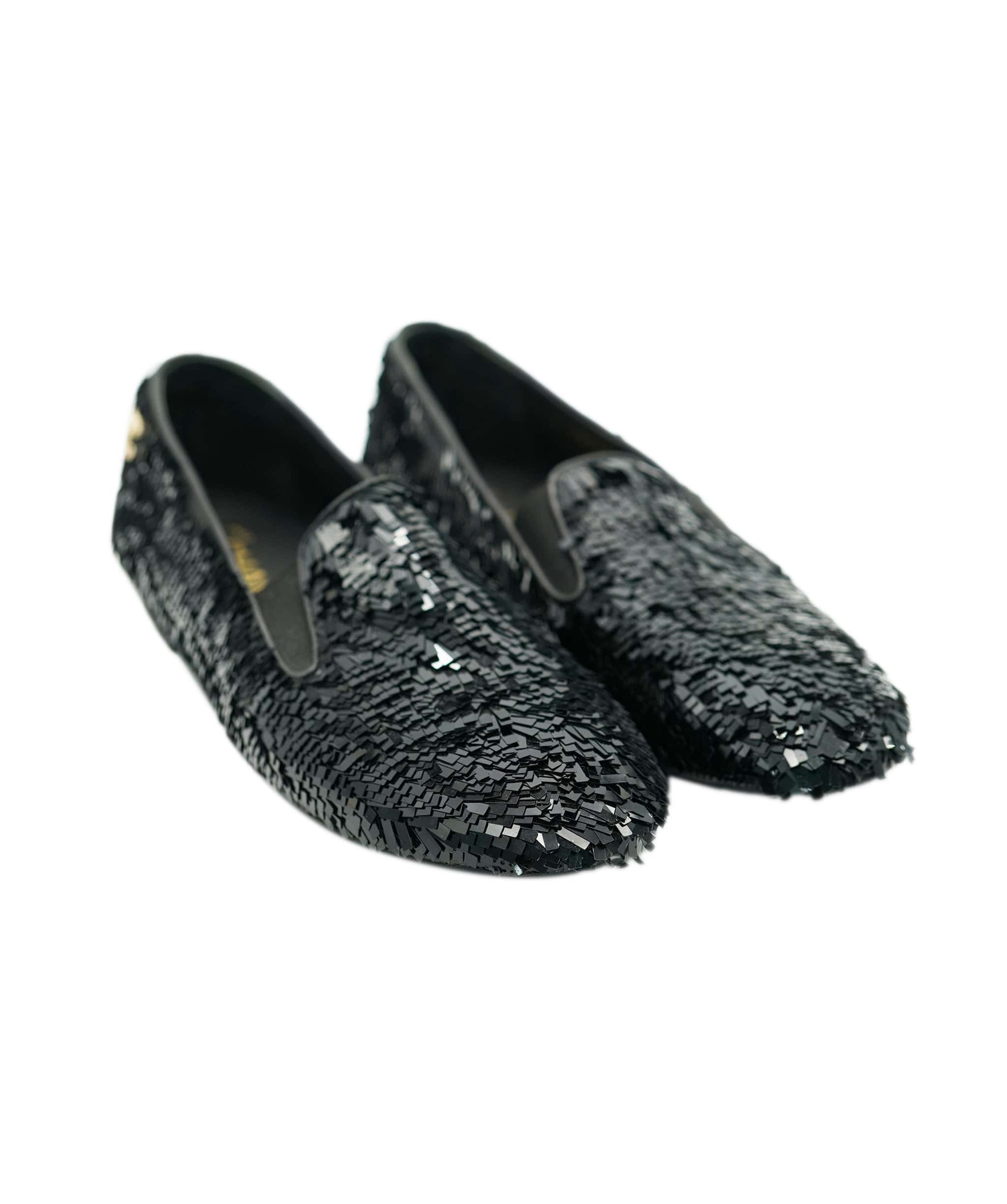 Chanel Chanel Sequin Loafers With CC Detail in Box ALC1813
