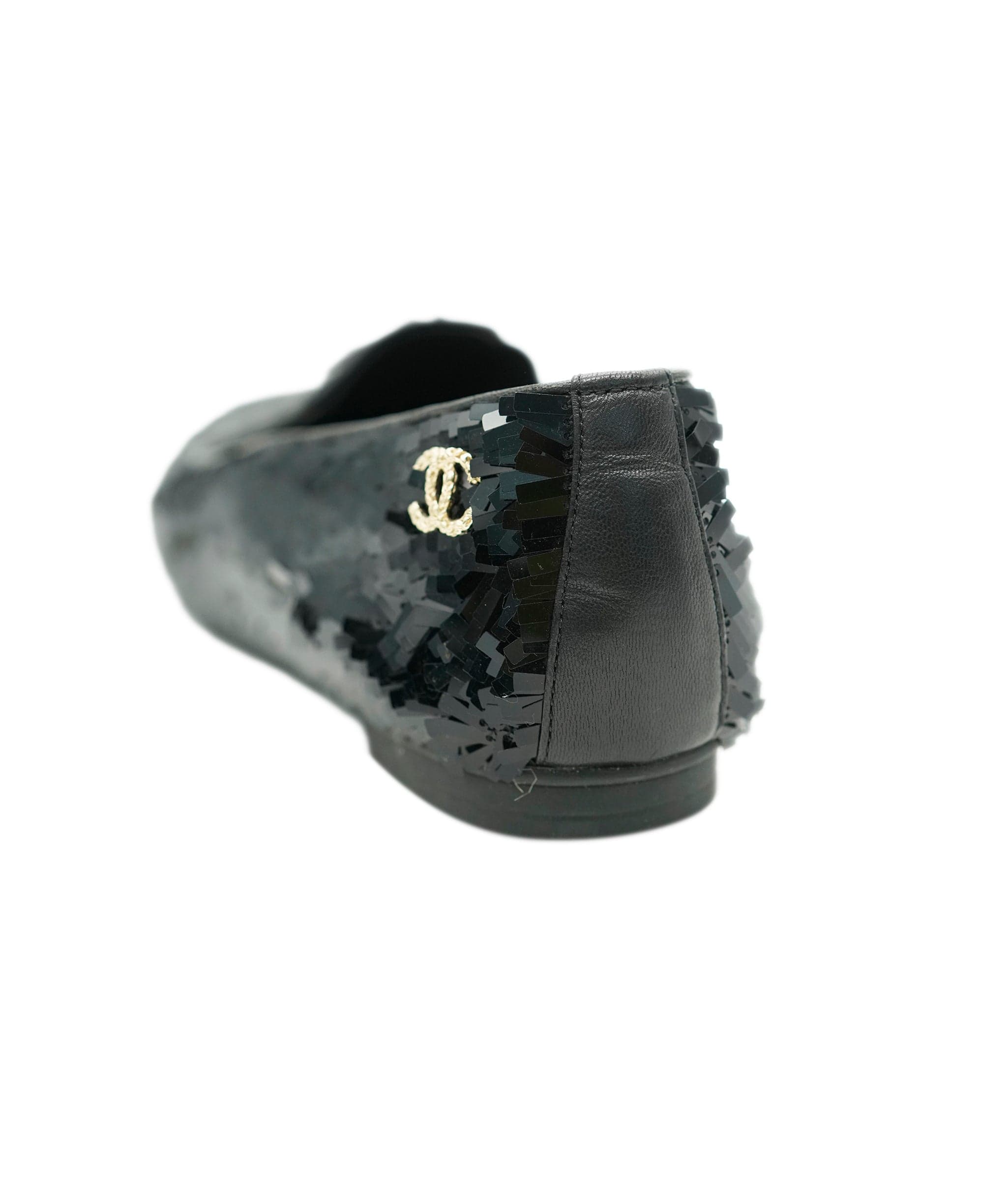 Chanel Chanel Sequin Loafers With CC Detail in Box ALC1813