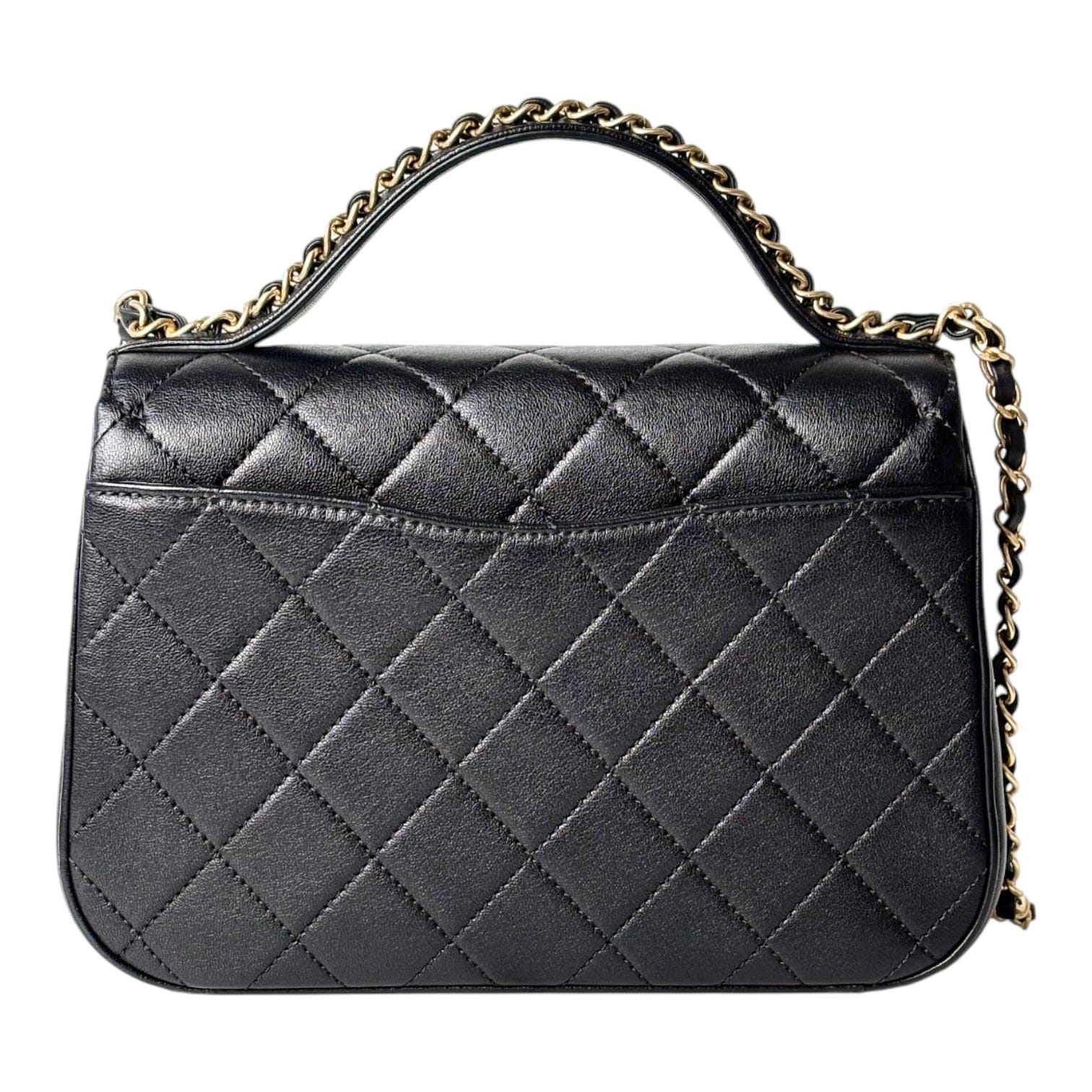 Chanel Chanel 19 Black Handle Chain Bag with GHW