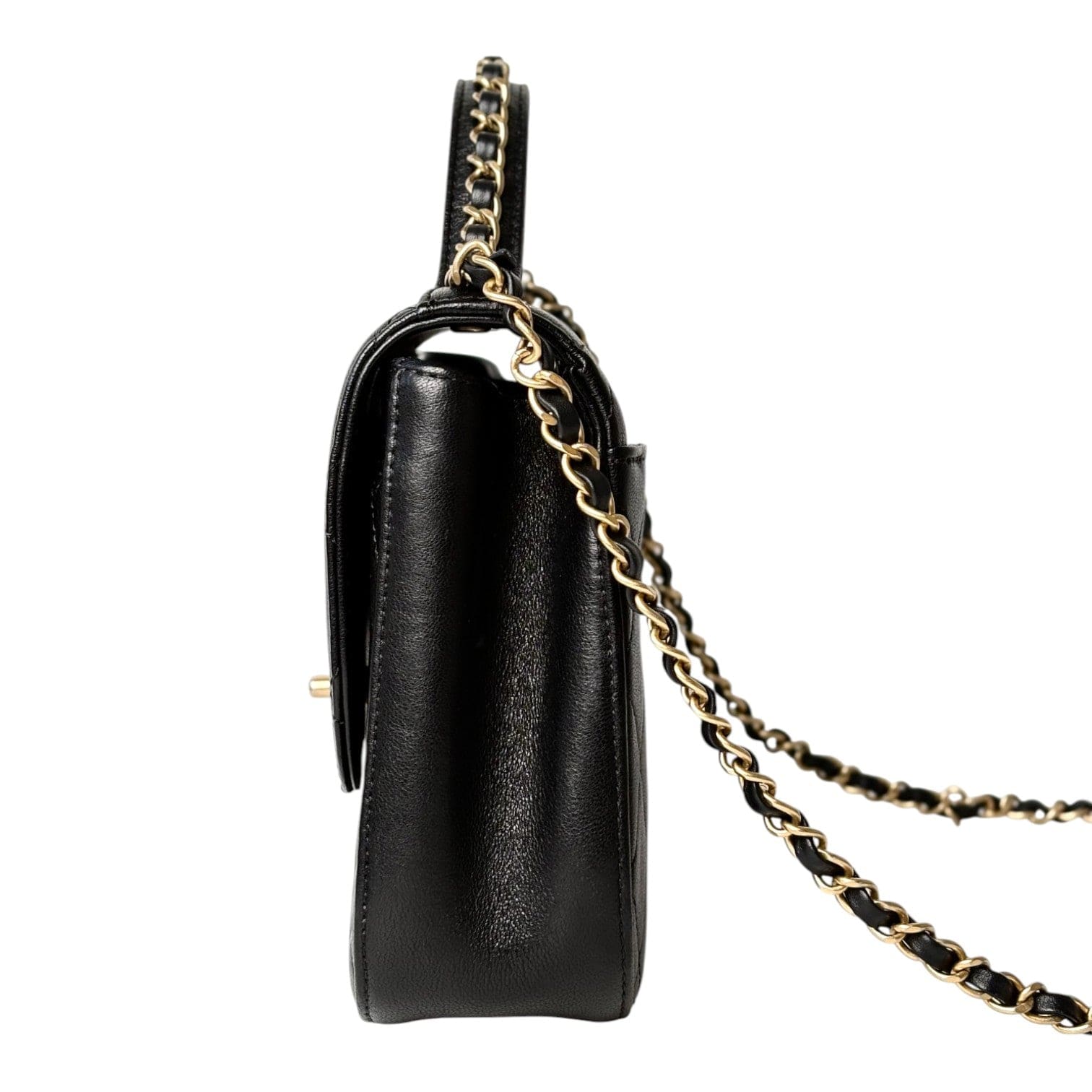 Chanel Chanel 19 Black Handle Chain Bag with GHW