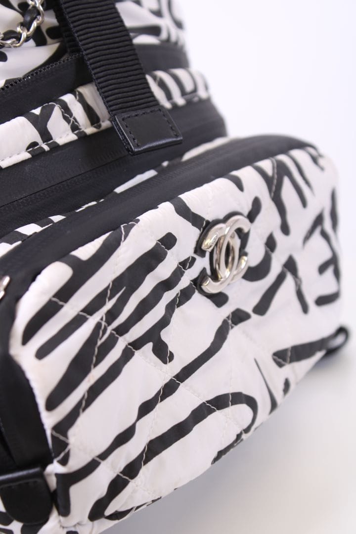 Chanel Chanel 2021 Coco Neige Printed Backpack White